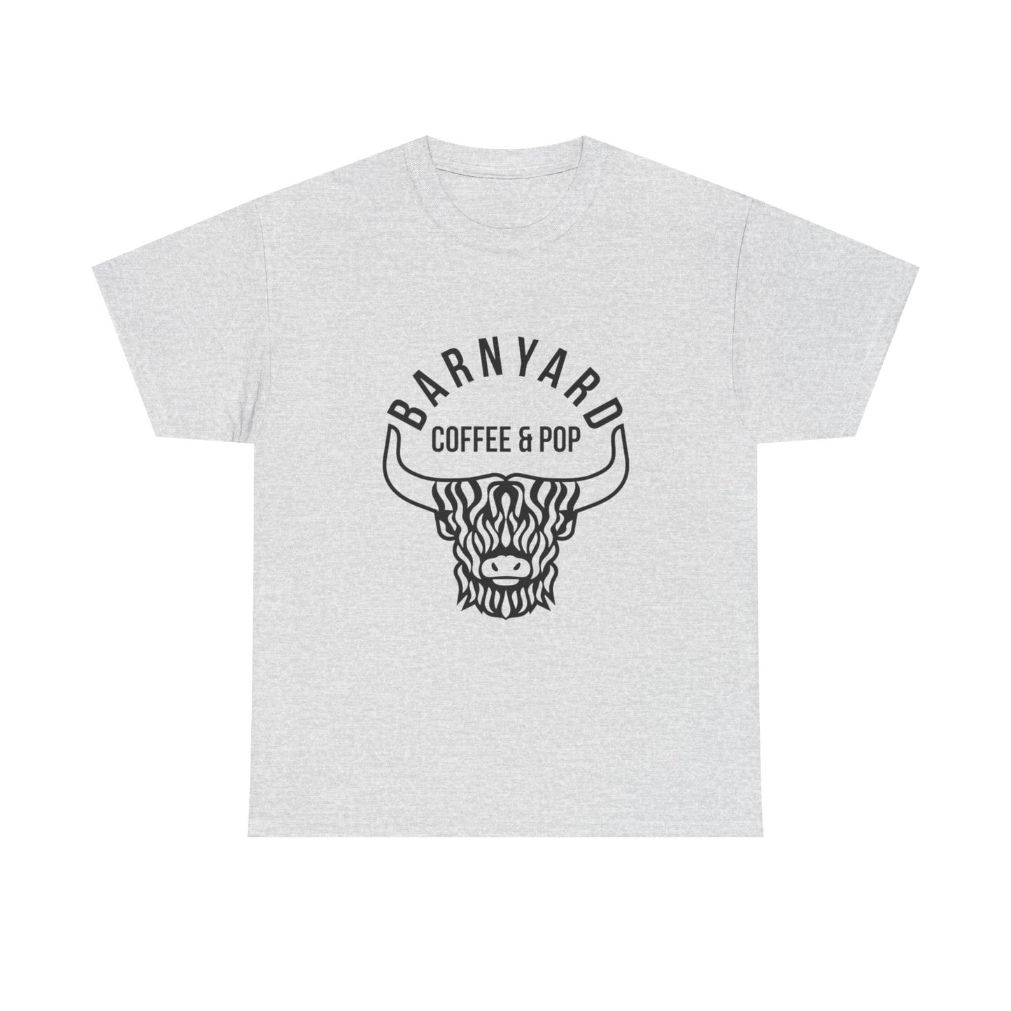 Barnyard Coffee & Pop Unisex Heavy Cotton Tee - Fun & Casual Graphic Tee for Coffee Lovers