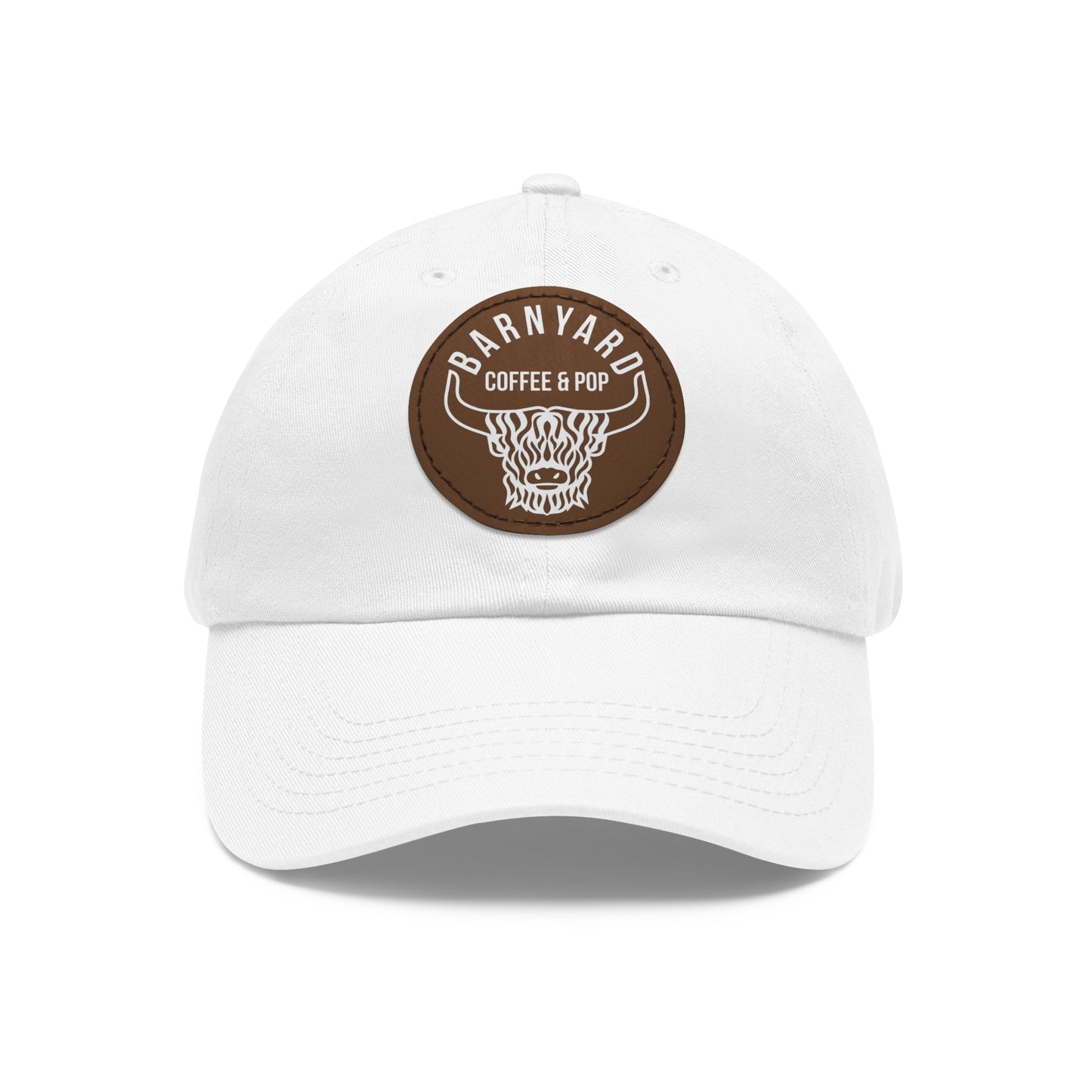 Stylish Dad Hat with Round Leather Patch - Perfect Gift for Coffee Lovers