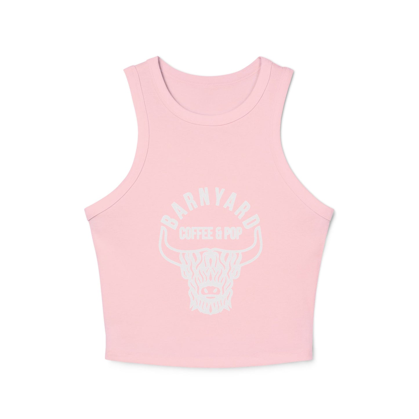 BARNYARD Coffee Pop Women's Racer Tank Top - Trendy & Comfortable