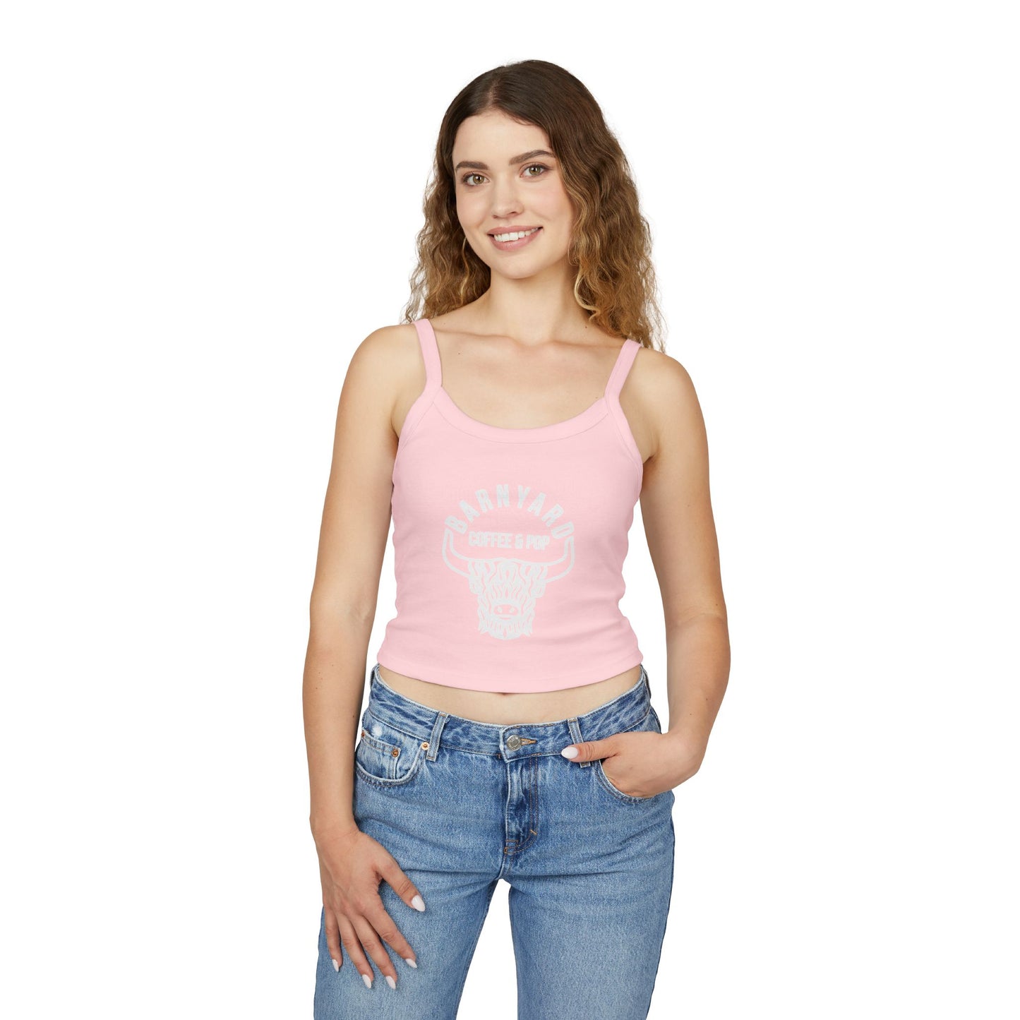 BARNYARD Coffee & Pop Women's Tank Top | Trendy Summer Crop | Perfect for Casual Wear, Festivals, Birthdays, Coffee Lovers, Gift Ideas