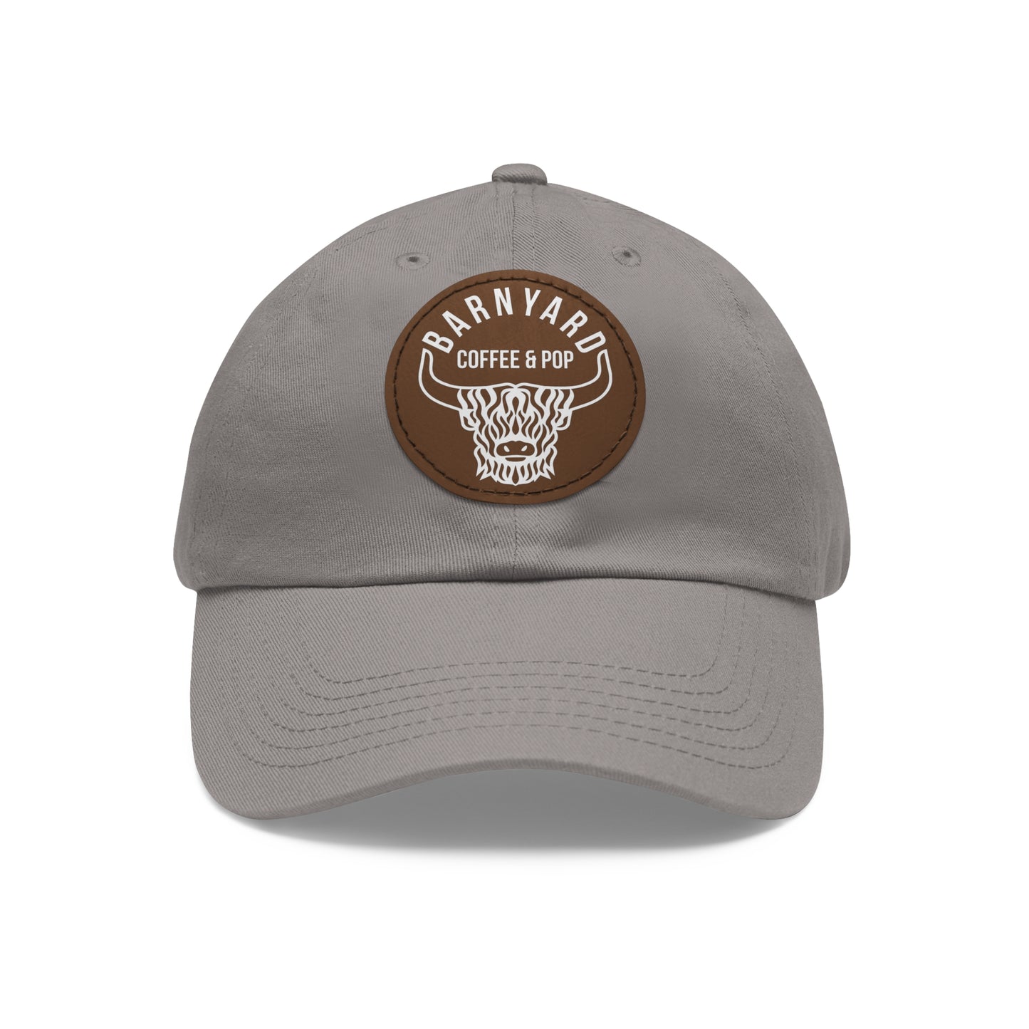 Stylish Dad Hat with Round Leather Patch - Perfect Gift for Coffee Lovers