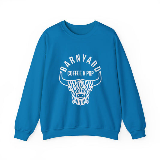 Barnyard Coffee & Pop Crewneck Sweatshirt, Unisex Sweater, Cozy Gift, Farmhouse Style, Casual Wear, Perfect for Fall