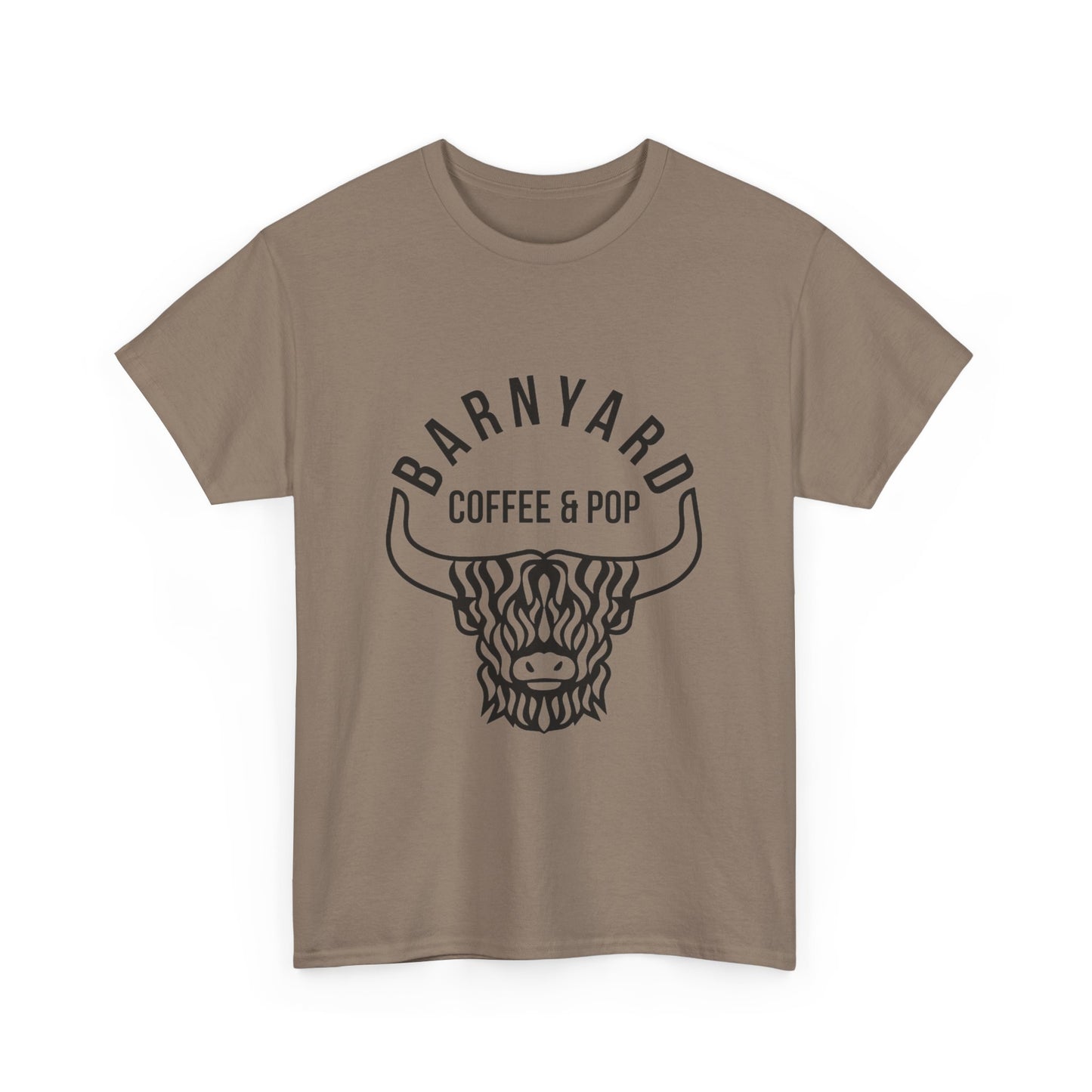 Barnyard Coffee & Pop Unisex Heavy Cotton Tee - Fun & Casual Graphic Tee for Coffee Lovers