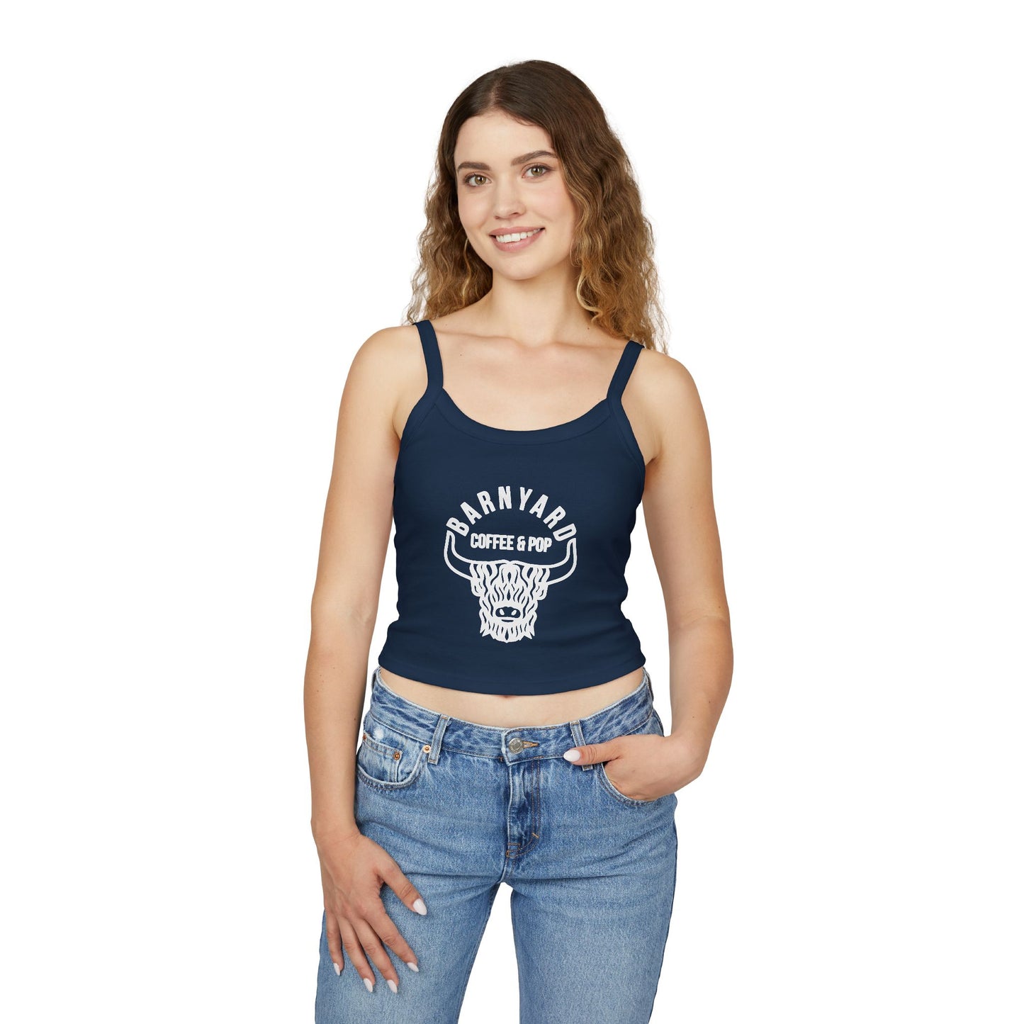 BARNYARD Coffee & Pop Women's Tank Top | Trendy Summer Crop | Perfect for Casual Wear, Festivals, Birthdays, Coffee Lovers, Gift Ideas