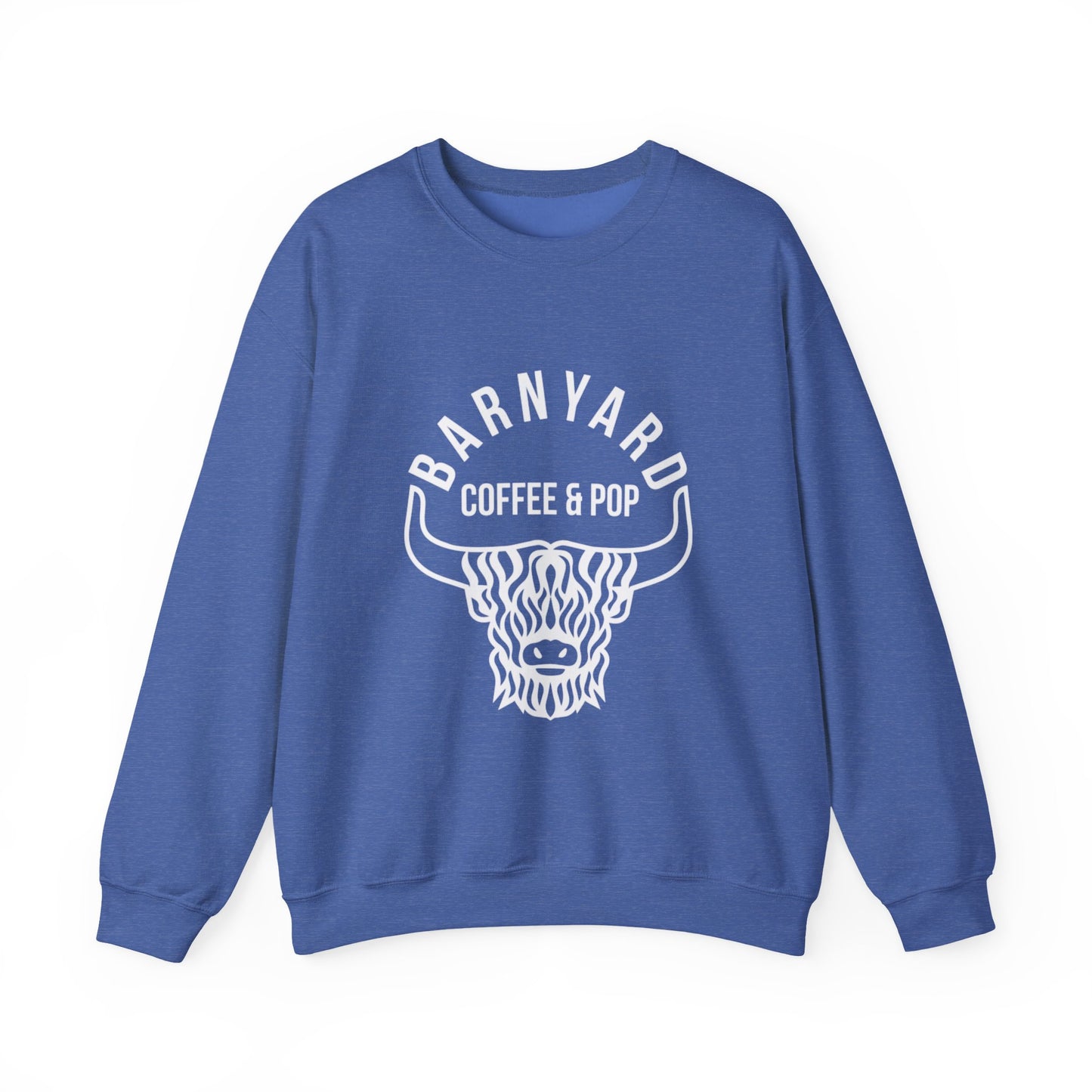 Barnyard Coffee & Pop Crewneck Sweatshirt, Unisex Sweater, Cozy Gift, Farmhouse Style, Casual Wear, Perfect for Fall