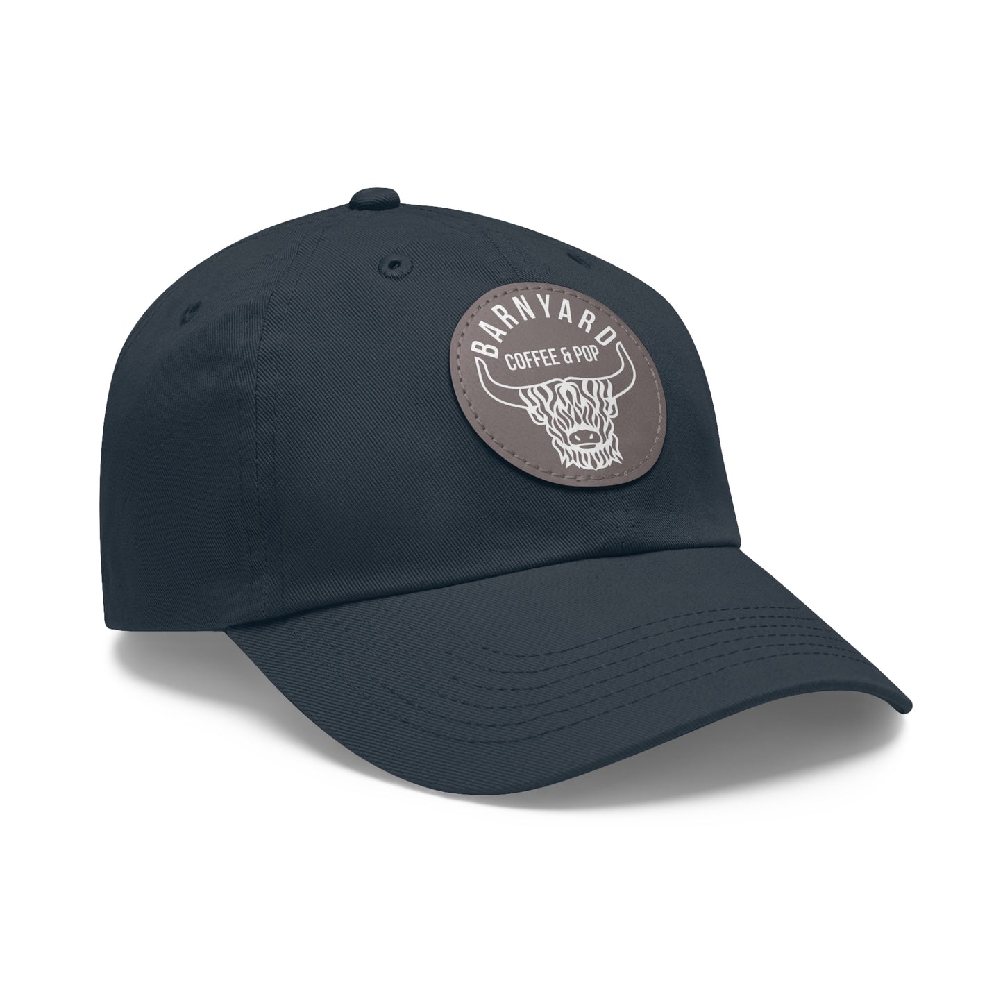 Stylish Dad Hat with Round Leather Patch - Perfect Gift for Coffee Lovers