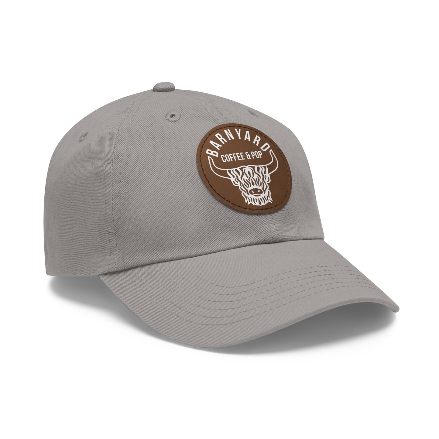 Stylish Dad Hat with Round Leather Patch - Perfect Gift for Coffee Lovers