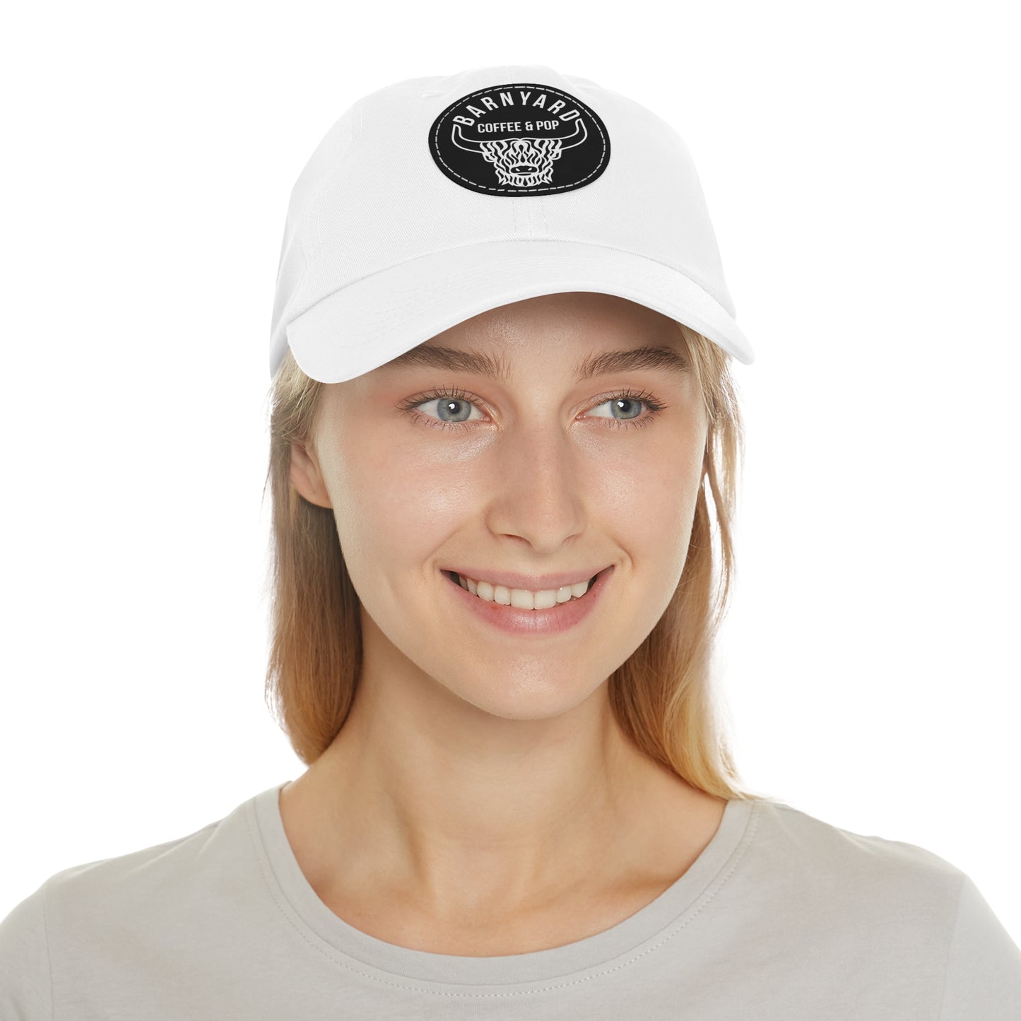Stylish Dad Hat with Round Leather Patch - Perfect Gift for Coffee Lovers