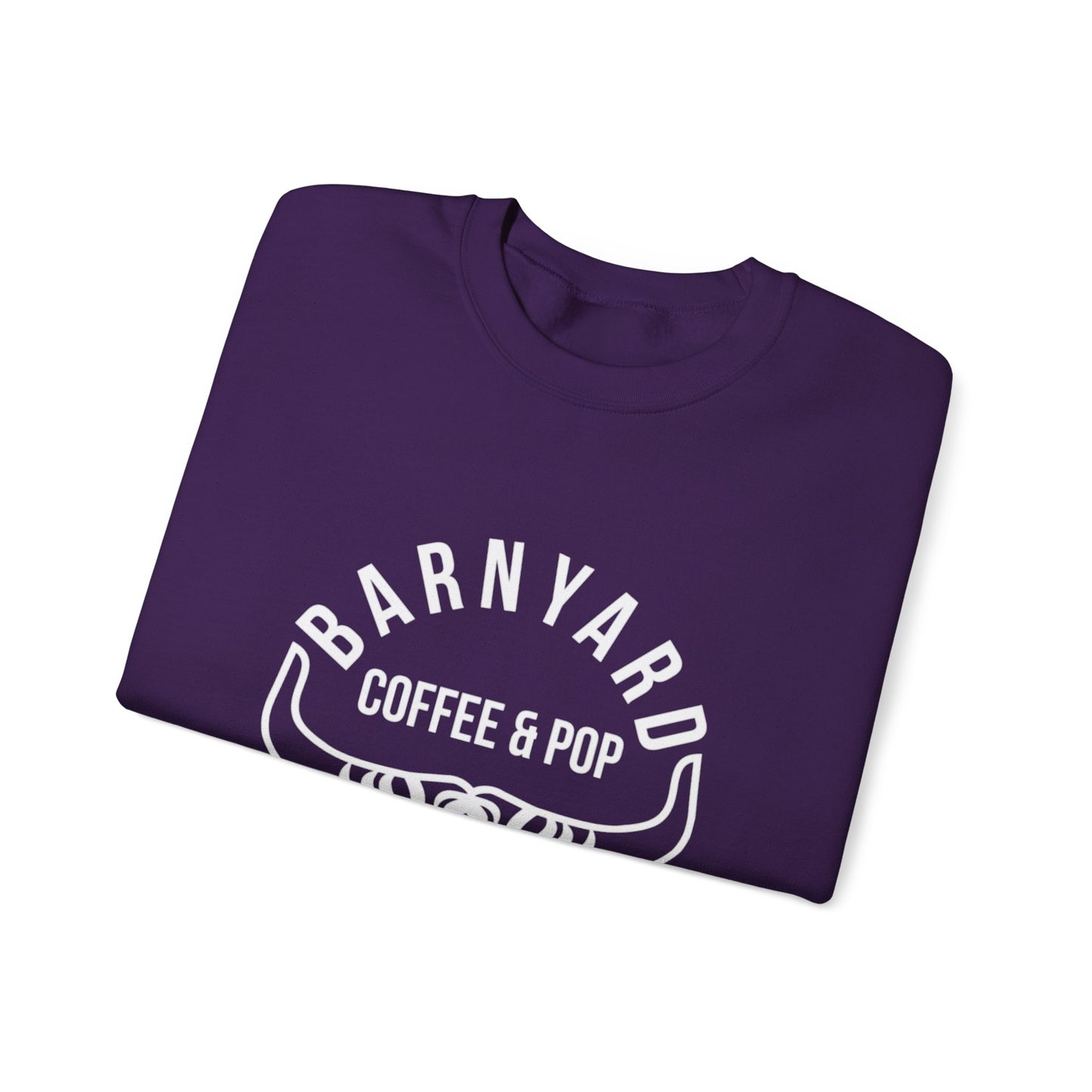 Barnyard Coffee & Pop Crewneck Sweatshirt, Unisex Sweater, Cozy Gift, Farmhouse Style, Casual Wear, Perfect for Fall