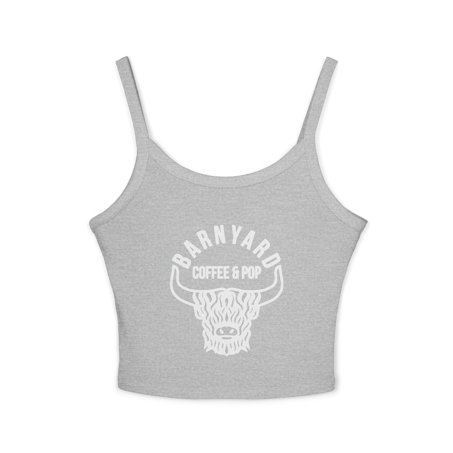 BARNYARD Coffee & Pop Women's Tank Top | Trendy Summer Crop | Perfect for Casual Wear, Festivals, Birthdays, Coffee Lovers, Gift Ideas