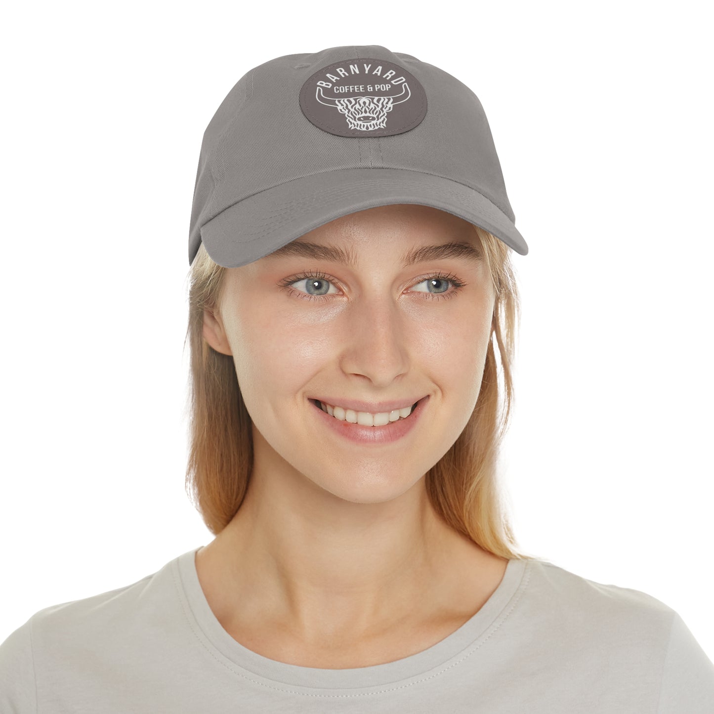 Stylish Dad Hat with Round Leather Patch - Perfect Gift for Coffee Lovers