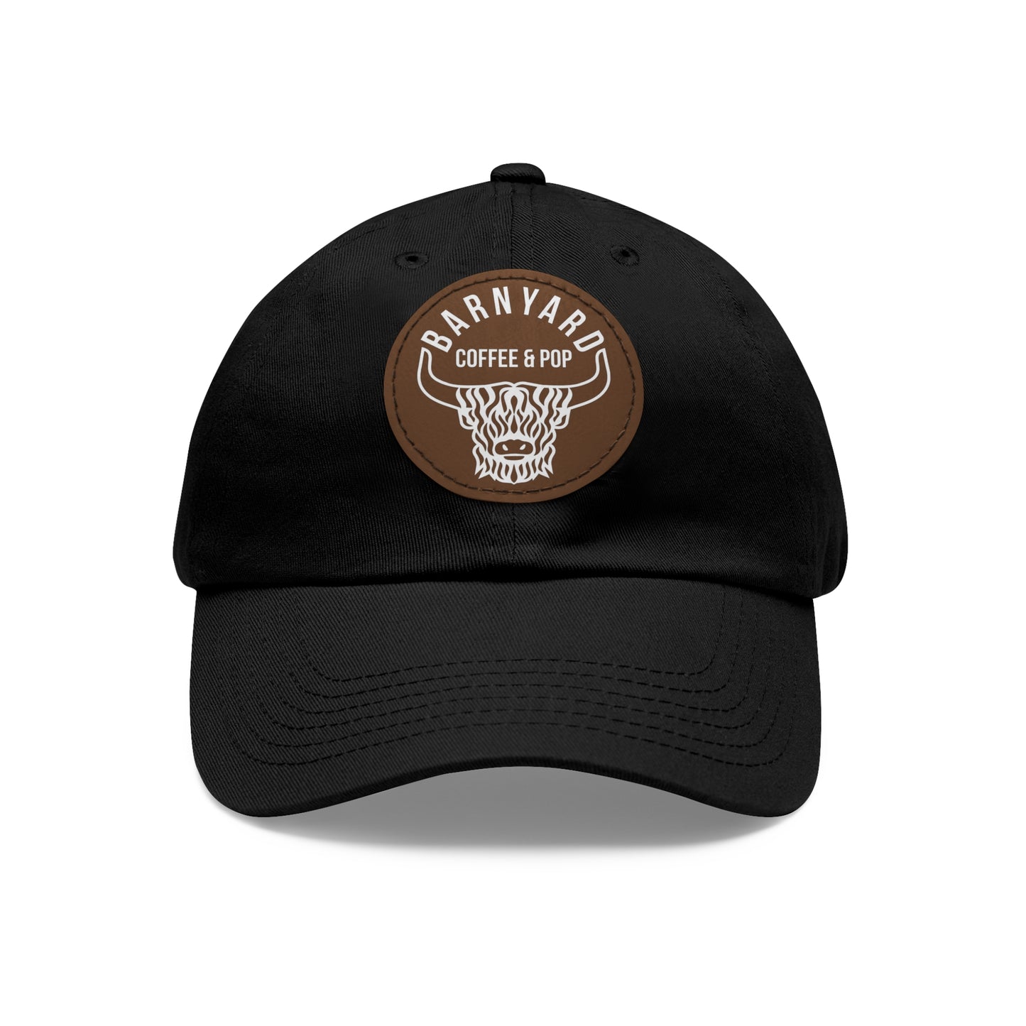 Stylish Dad Hat with Round Leather Patch - Perfect Gift for Coffee Lovers