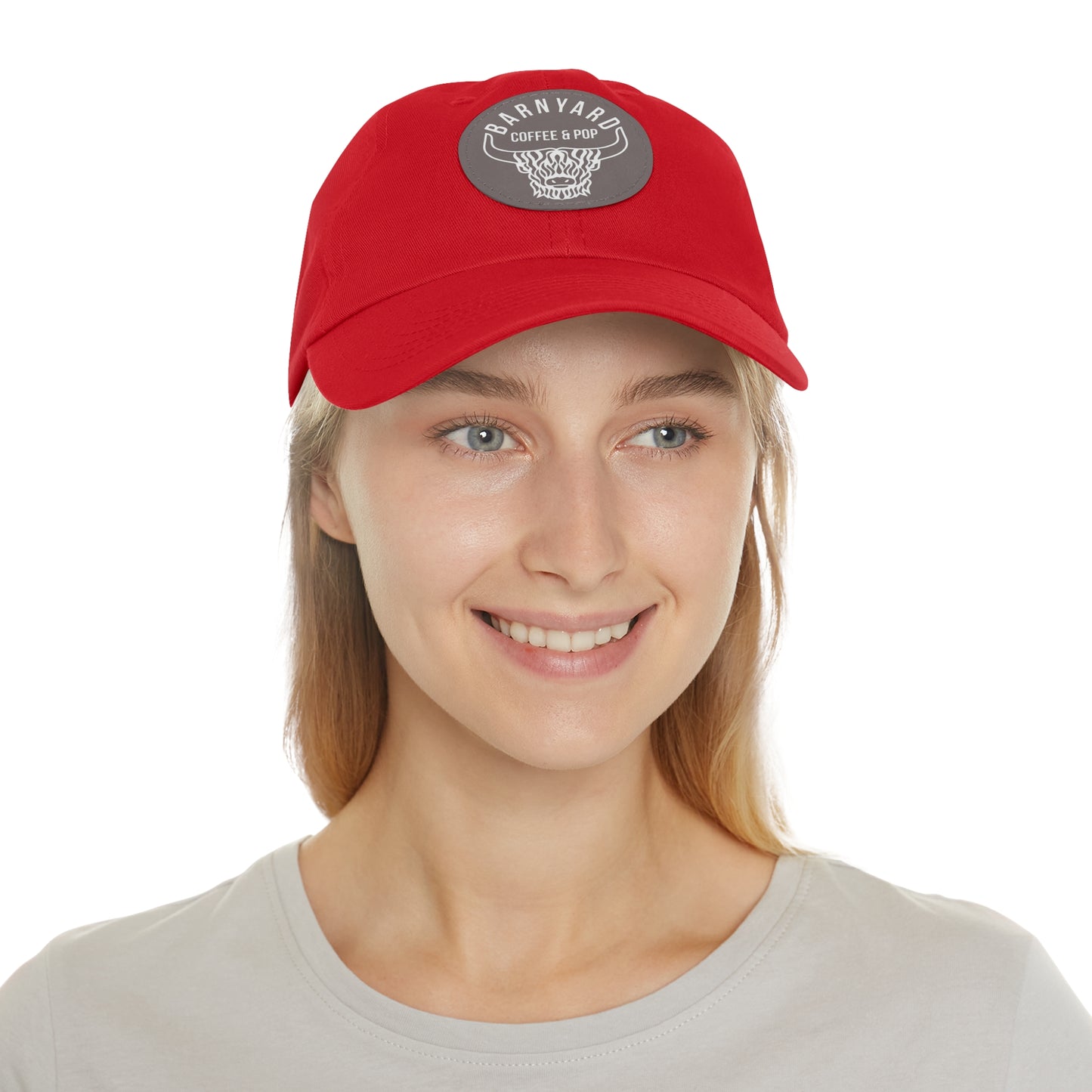 Stylish Dad Hat with Round Leather Patch - Perfect Gift for Coffee Lovers