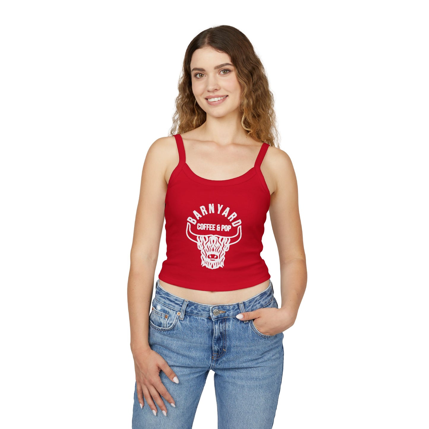 BARNYARD Coffee & Pop Women's Tank Top | Trendy Summer Crop | Perfect for Casual Wear, Festivals, Birthdays, Coffee Lovers, Gift Ideas