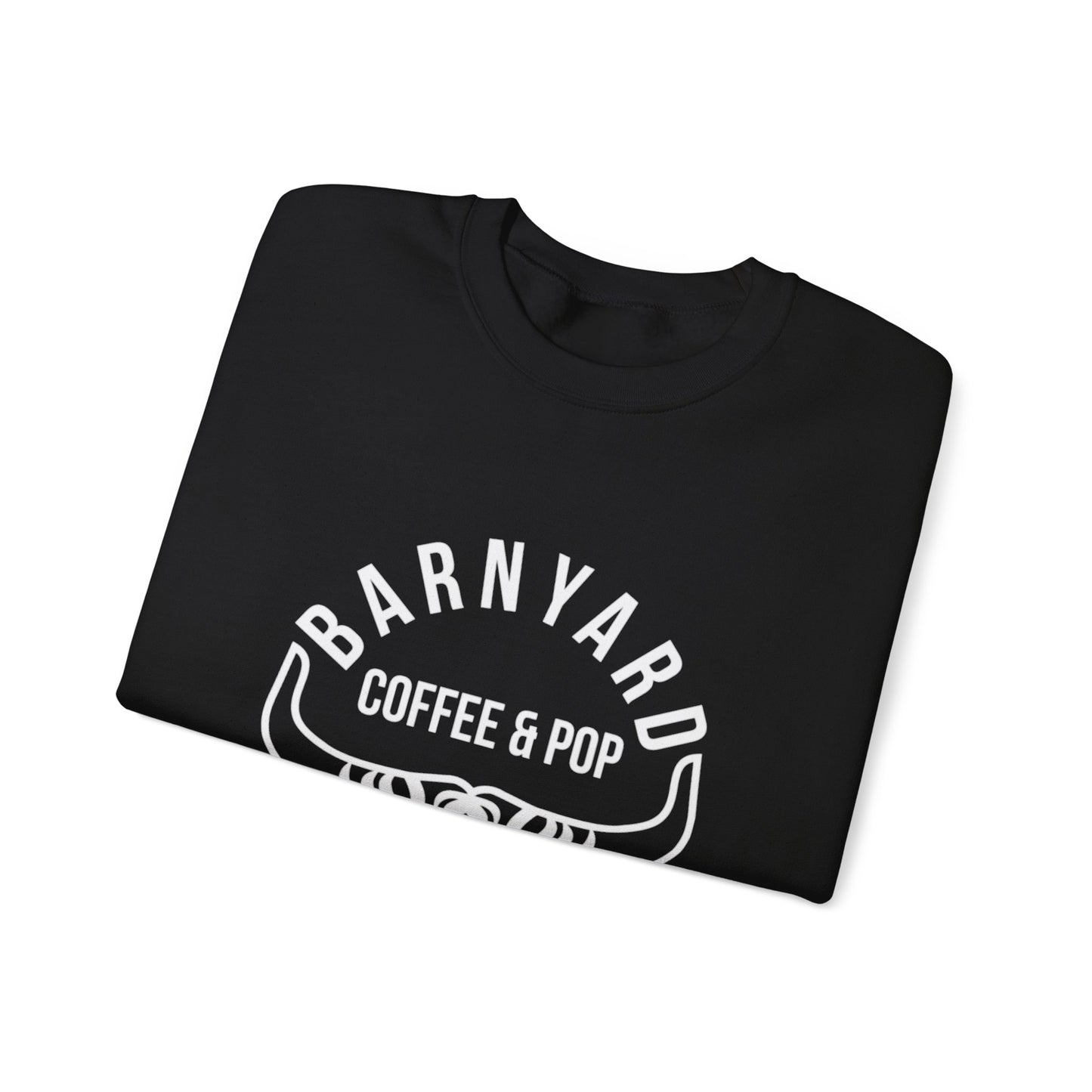Barnyard Coffee & Pop Crewneck Sweatshirt, Unisex Sweater, Cozy Gift, Farmhouse Style, Casual Wear, Perfect for Fall