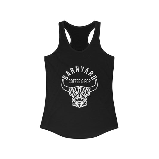 Barnyard Coffee & Pop Women's Racerback Tank