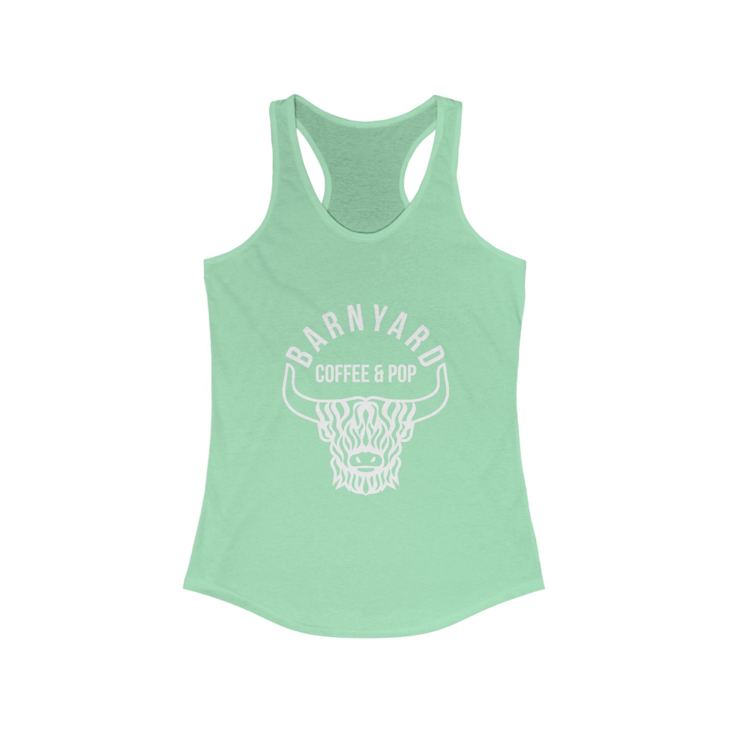 Barnyard Coffee & Pop Women's Racerback Tank