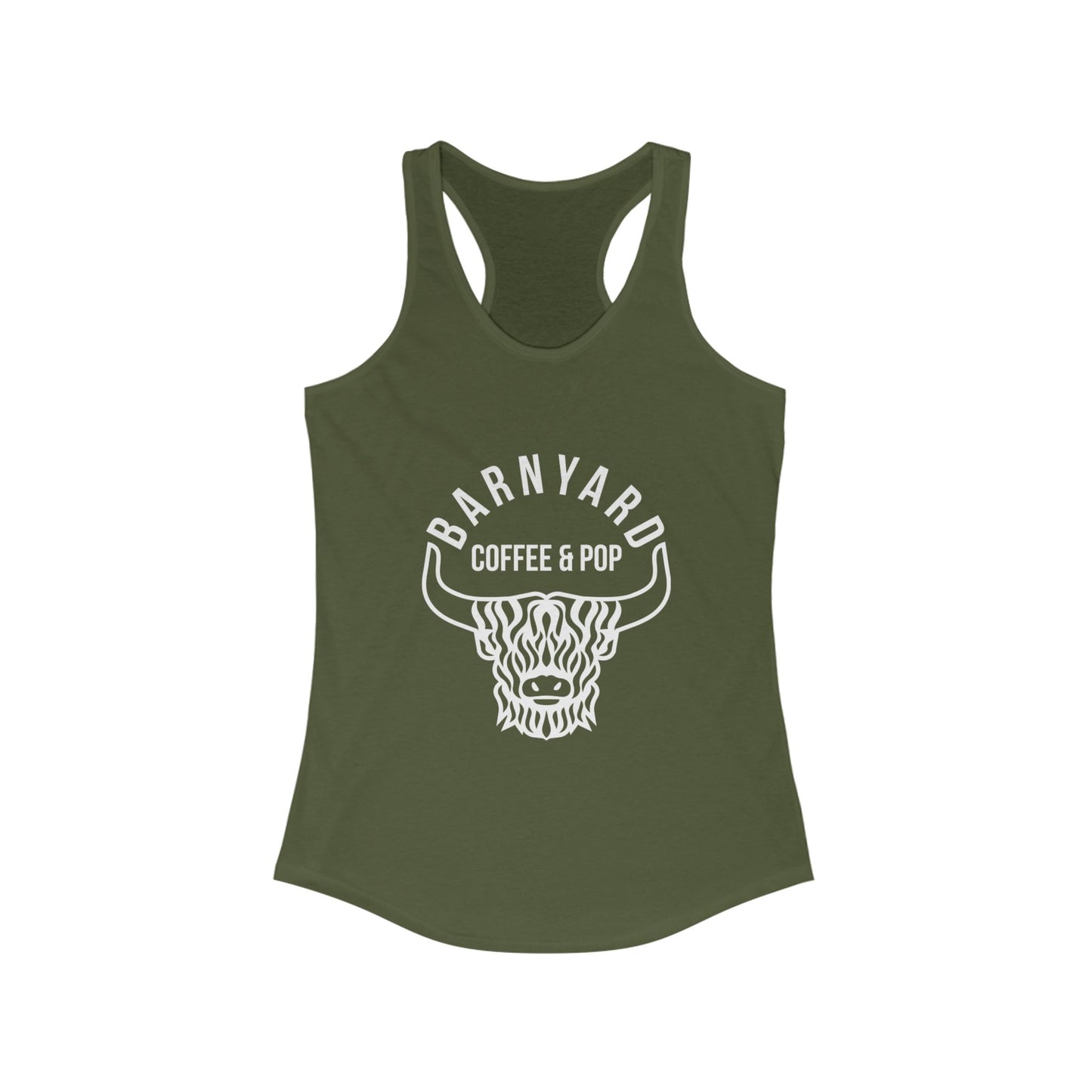 Barnyard Coffee & Pop Women's Racerback Tank
