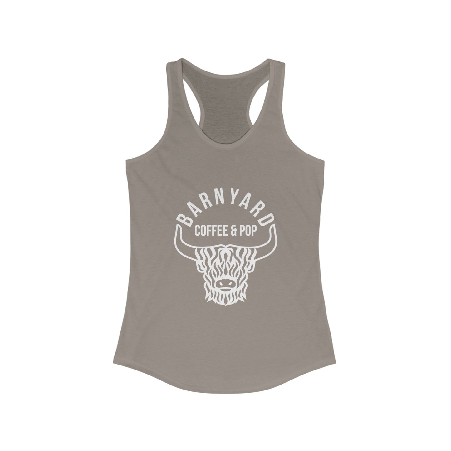 Barnyard Coffee & Pop Women's Racerback Tank