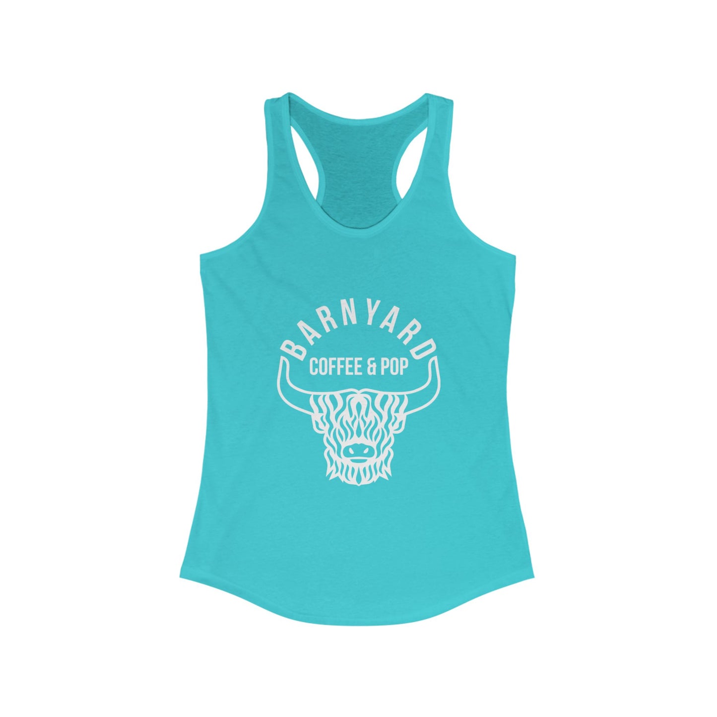 Barnyard Coffee & Pop Women's Racerback Tank
