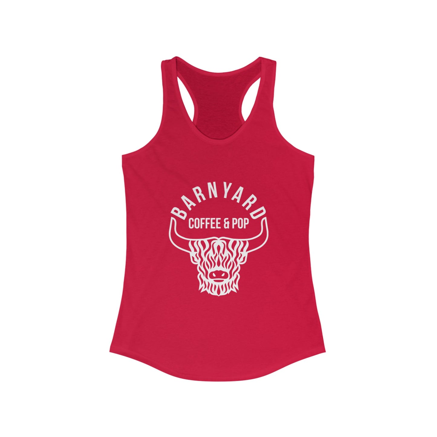 Barnyard Coffee & Pop Women's Racerback Tank