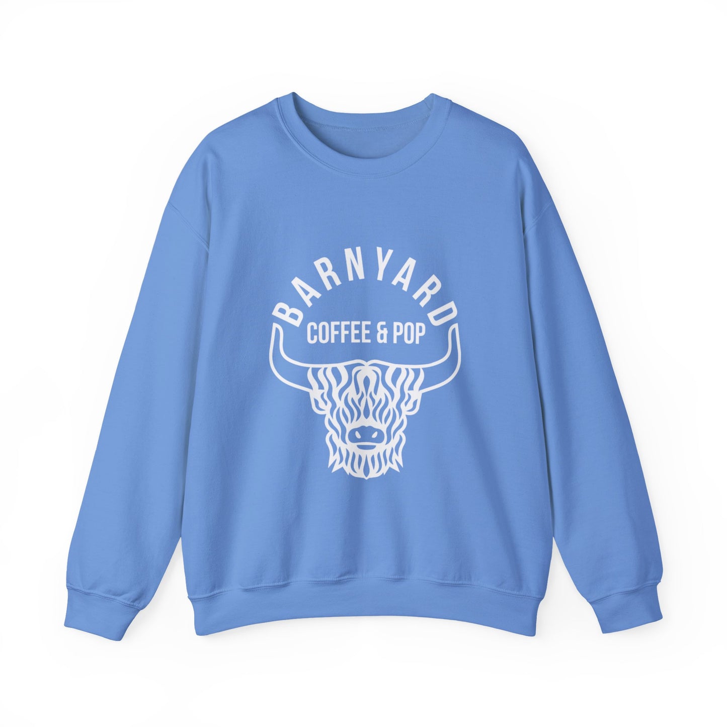 Barnyard Coffee & Pop Crewneck Sweatshirt, Unisex Sweater, Cozy Gift, Farmhouse Style, Casual Wear, Perfect for Fall