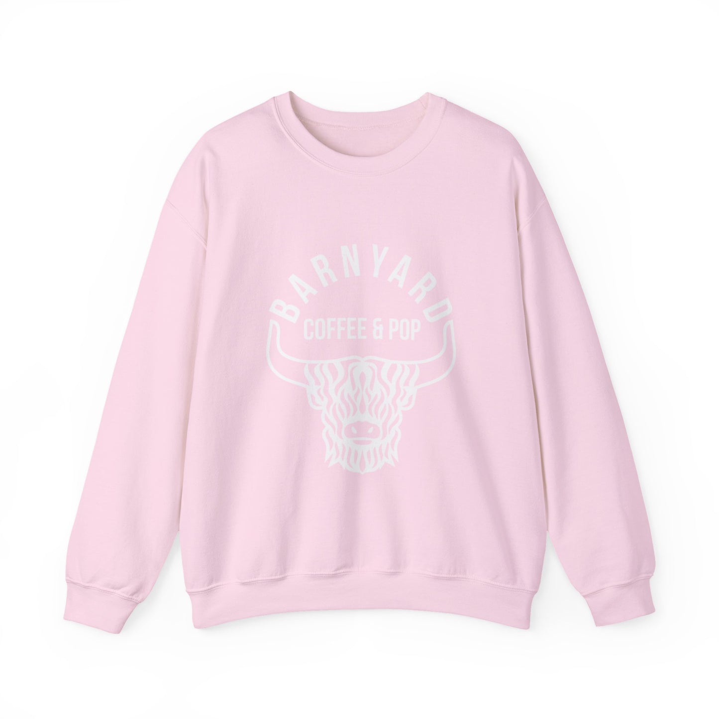 Barnyard Coffee & Pop Crewneck Sweatshirt, Unisex Sweater, Cozy Gift, Farmhouse Style, Casual Wear, Perfect for Fall