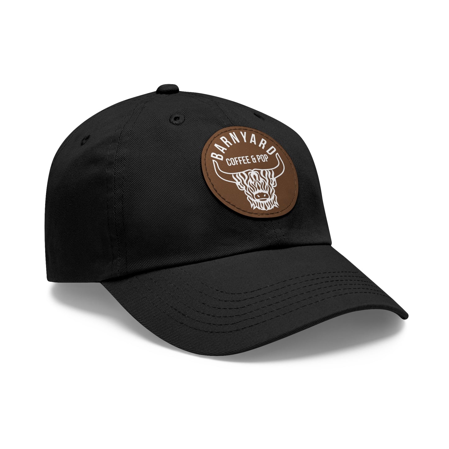 Stylish Dad Hat with Round Leather Patch - Perfect Gift for Coffee Lovers