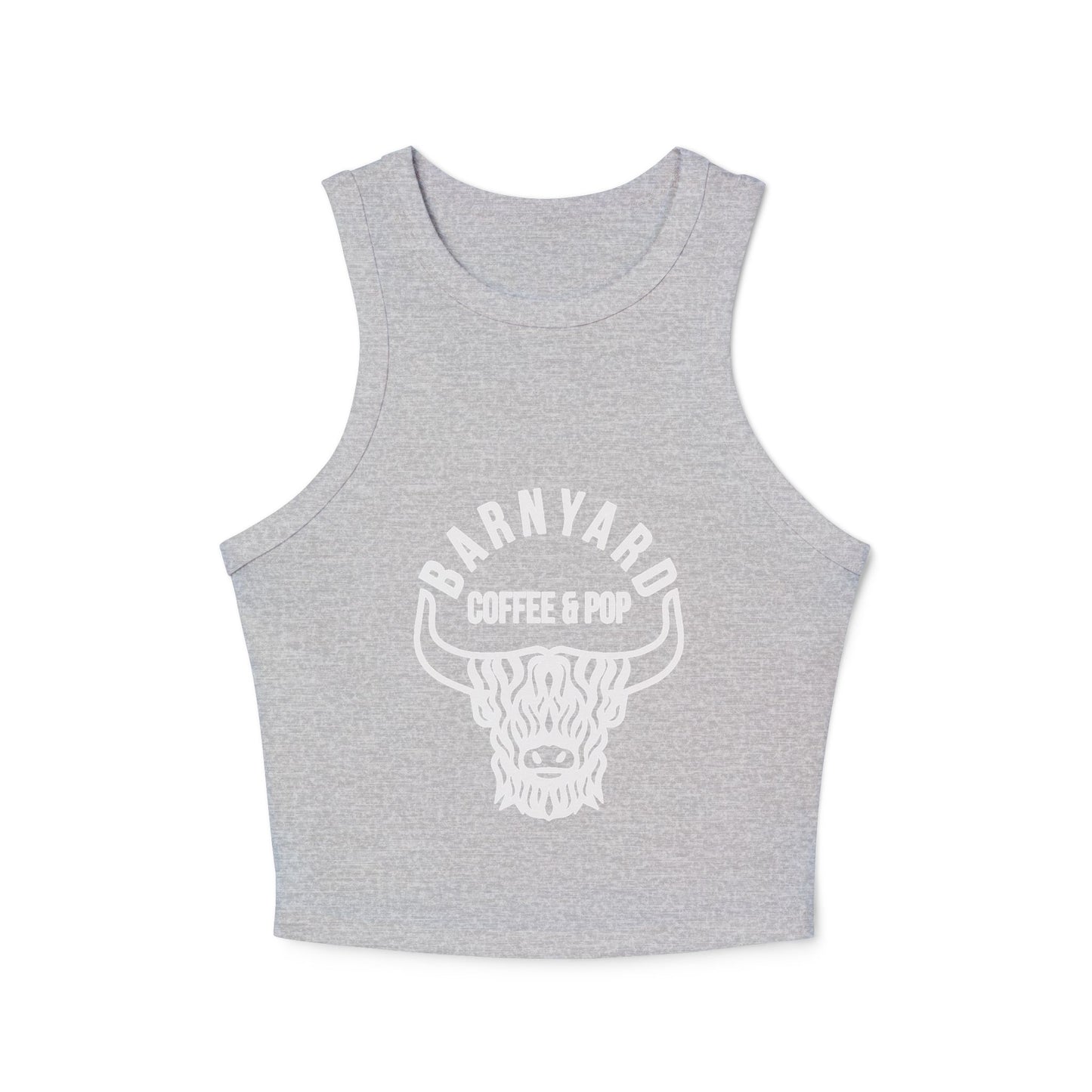 BARNYARD Coffee Pop Women's Racer Tank Top - Trendy & Comfortable