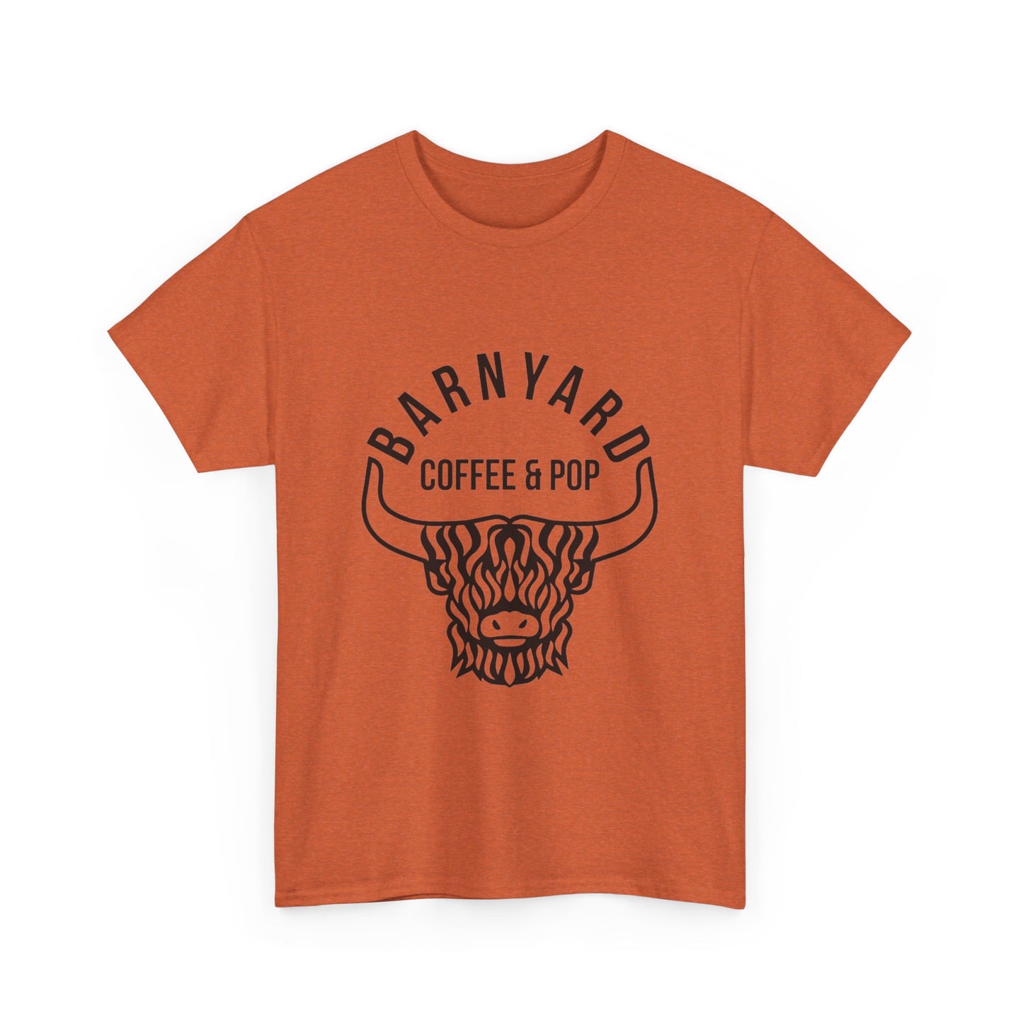 Barnyard Coffee & Pop Unisex Heavy Cotton Tee - Fun & Casual Graphic Tee for Coffee Lovers