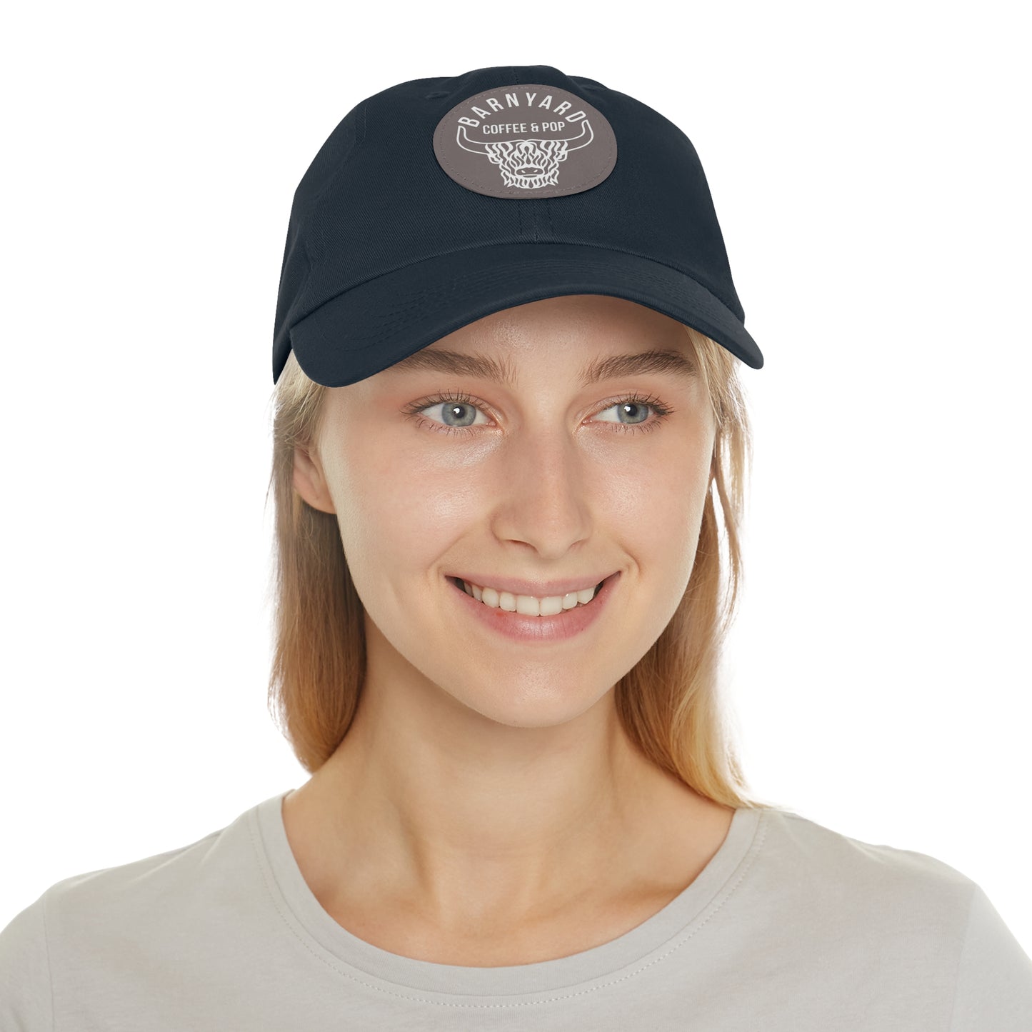 Stylish Dad Hat with Round Leather Patch - Perfect Gift for Coffee Lovers