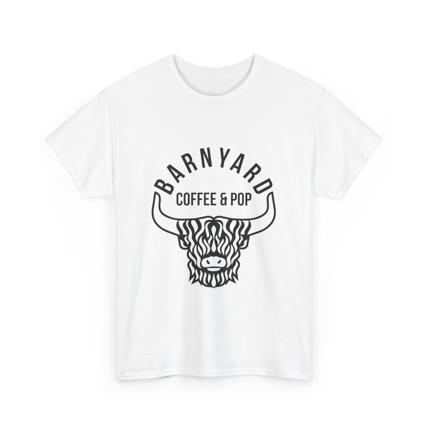 Barnyard Coffee & Pop Unisex Heavy Cotton Tee - Fun & Casual Graphic Tee for Coffee Lovers