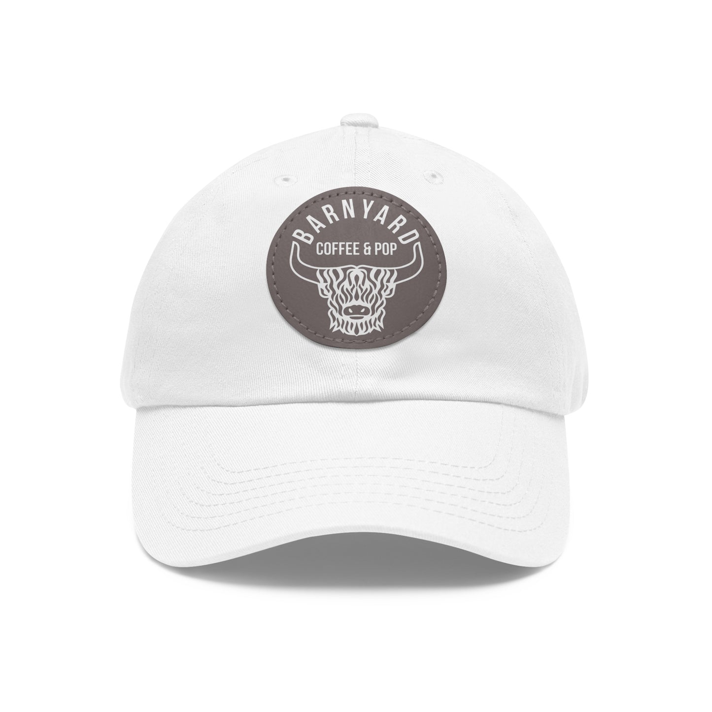 Stylish Dad Hat with Round Leather Patch - Perfect Gift for Coffee Lovers