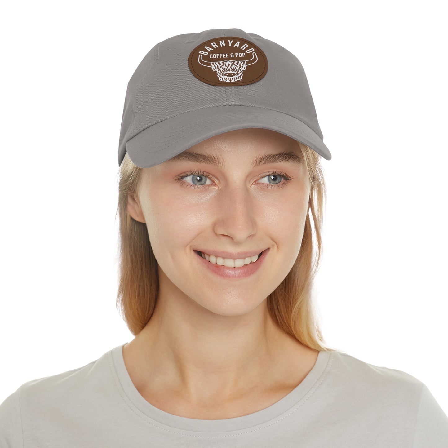 Stylish Dad Hat with Round Leather Patch - Perfect Gift for Coffee Lovers