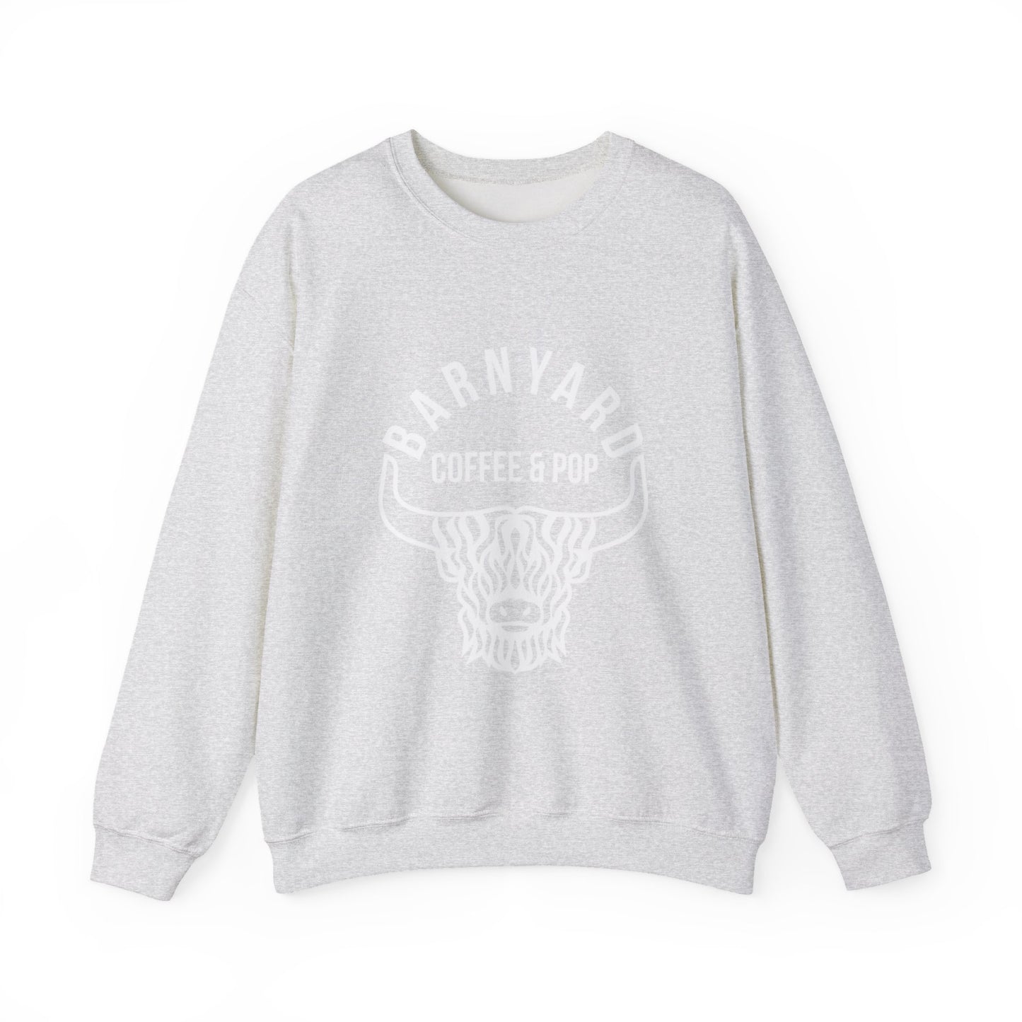 Barnyard Coffee & Pop Crewneck Sweatshirt, Unisex Sweater, Cozy Gift, Farmhouse Style, Casual Wear, Perfect for Fall