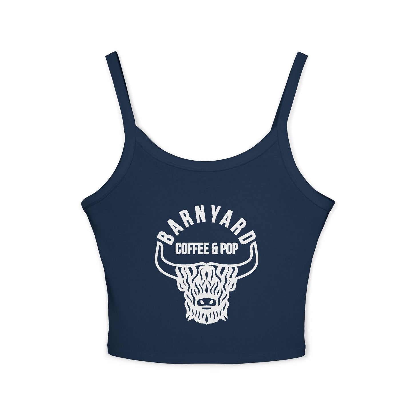 BARNYARD Coffee & Pop Women's Tank Top | Trendy Summer Crop | Perfect for Casual Wear, Festivals, Birthdays, Coffee Lovers, Gift Ideas