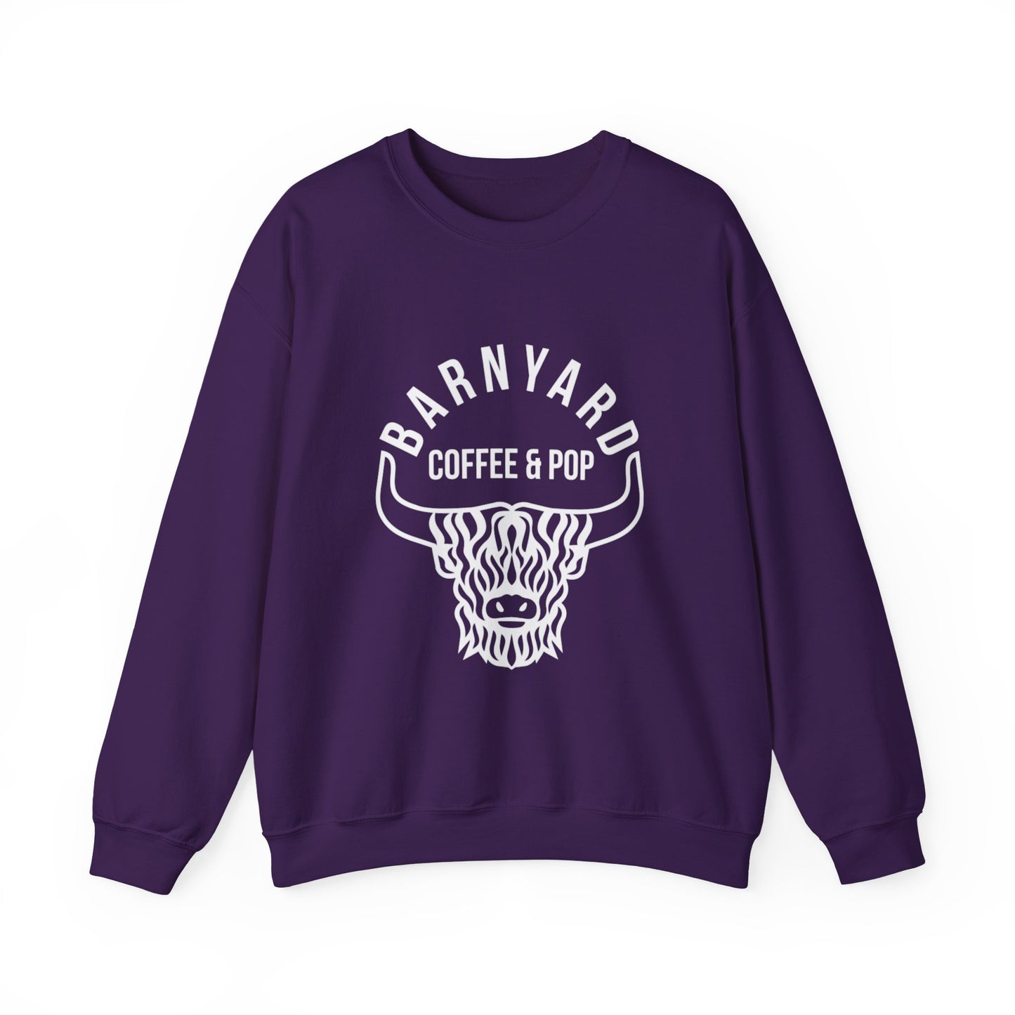 Barnyard Coffee & Pop Crewneck Sweatshirt, Unisex Sweater, Cozy Gift, Farmhouse Style, Casual Wear, Perfect for Fall