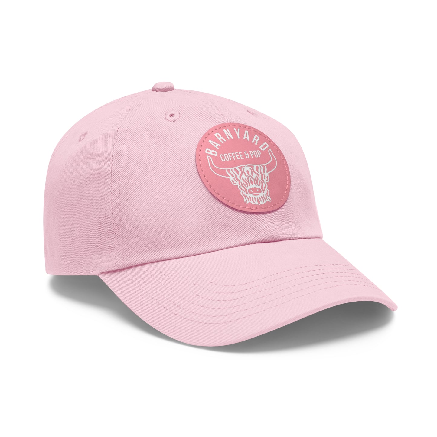 Stylish Dad Hat with Round Leather Patch - Perfect Gift for Coffee Lovers