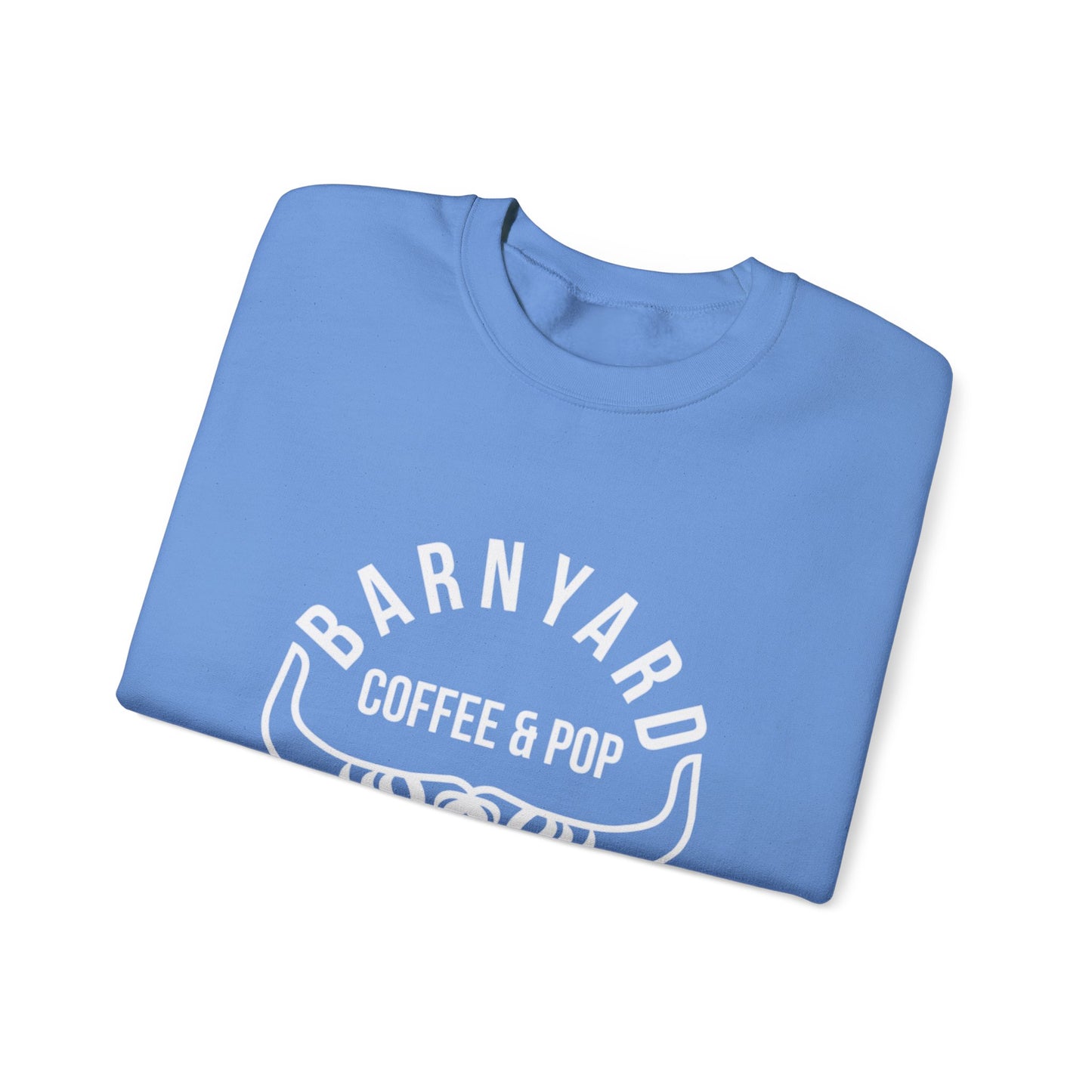Barnyard Coffee & Pop Crewneck Sweatshirt, Unisex Sweater, Cozy Gift, Farmhouse Style, Casual Wear, Perfect for Fall