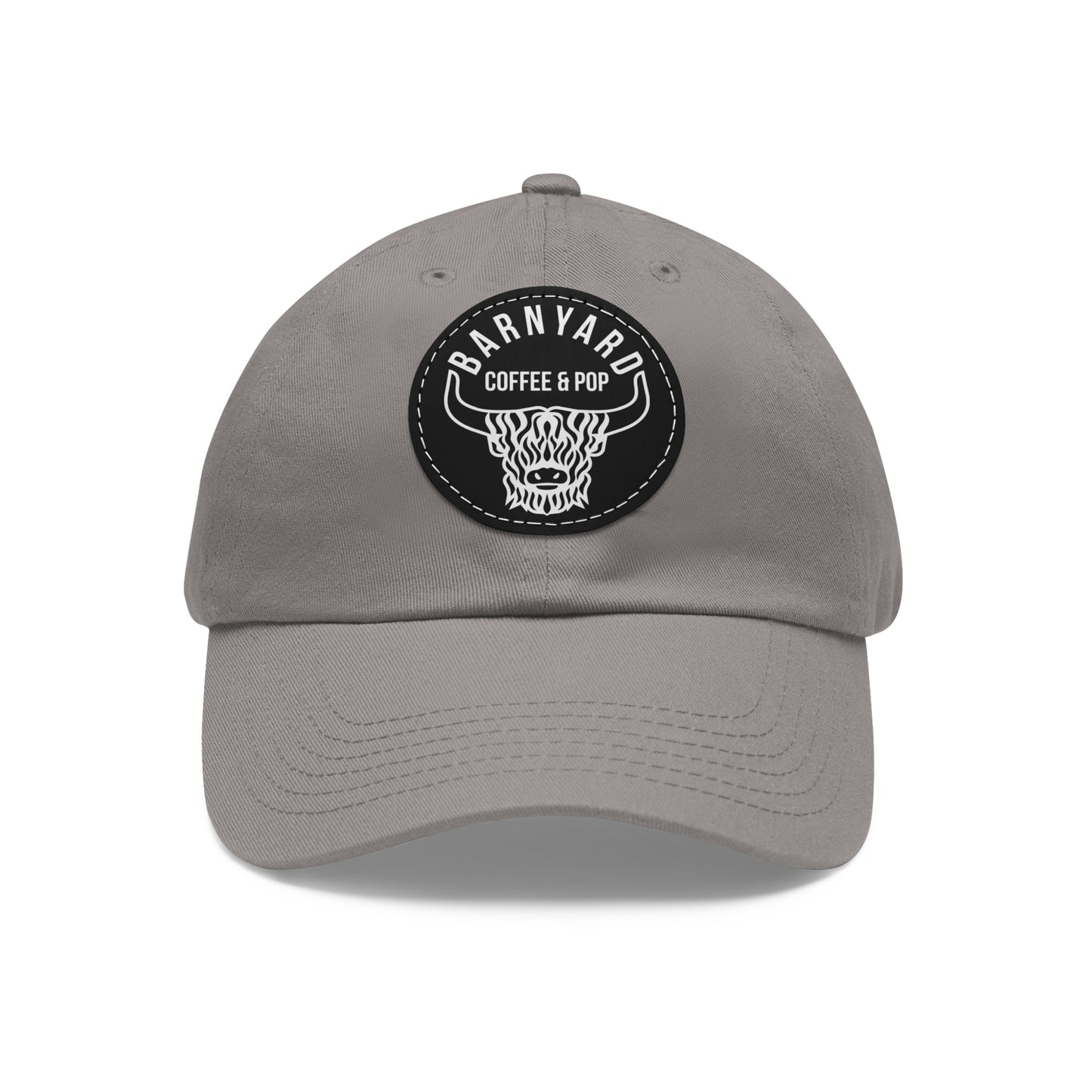 Stylish Dad Hat with Round Leather Patch - Perfect Gift for Coffee Lovers
