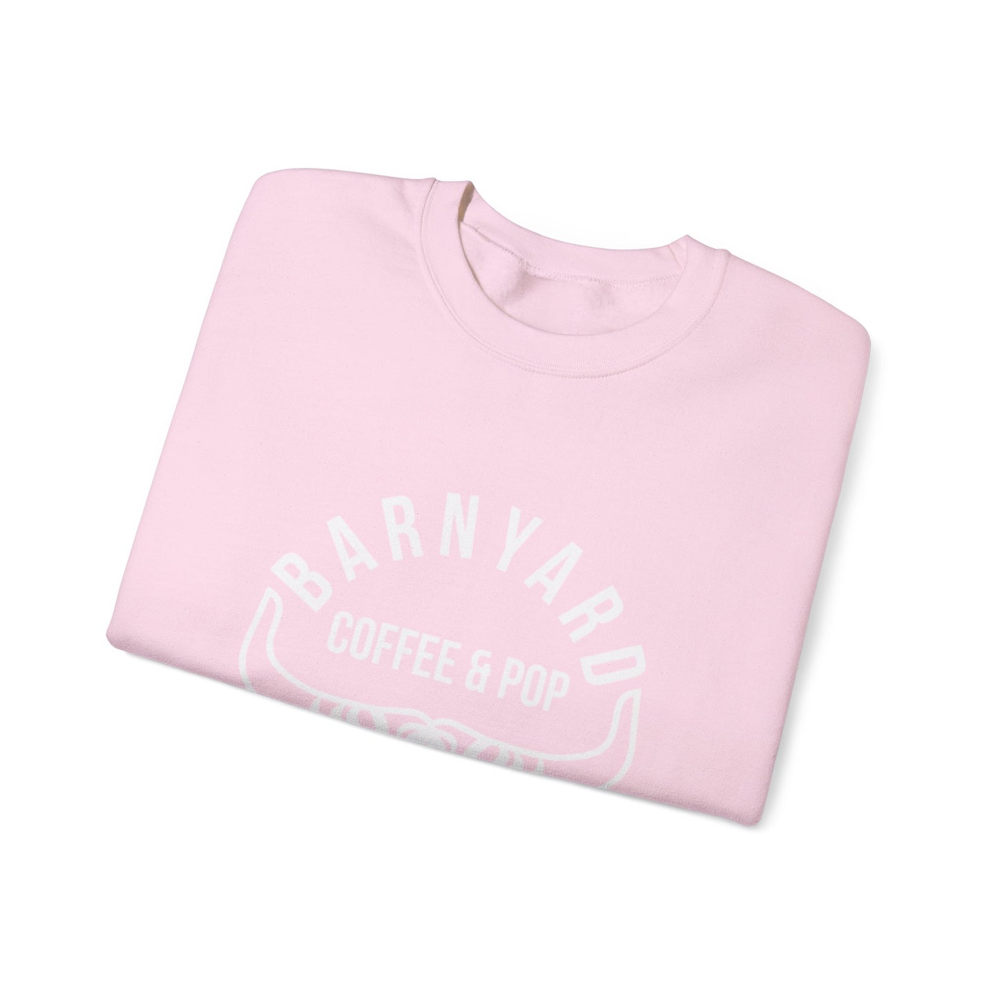 Barnyard Coffee & Pop Crewneck Sweatshirt, Unisex Sweater, Cozy Gift, Farmhouse Style, Casual Wear, Perfect for Fall
