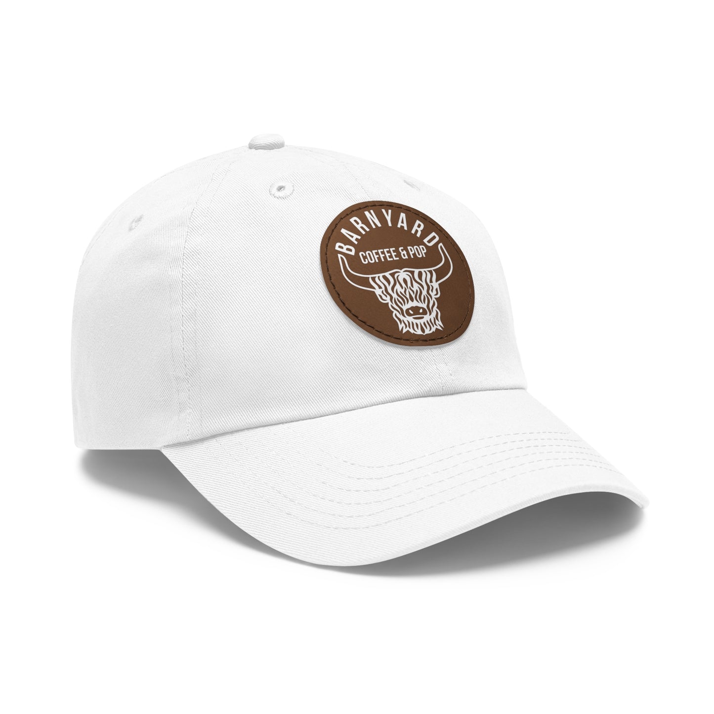 Stylish Dad Hat with Round Leather Patch - Perfect Gift for Coffee Lovers