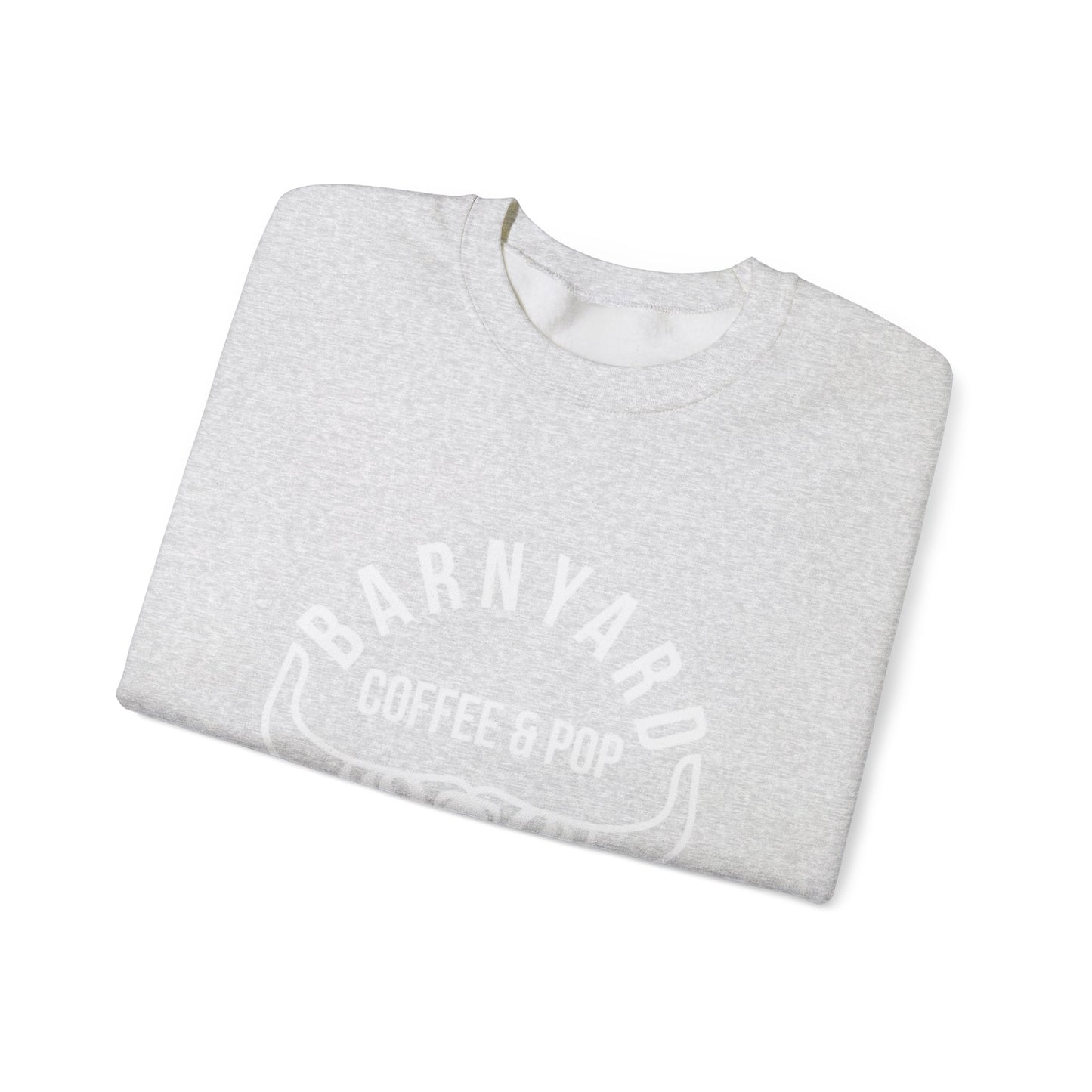 Barnyard Coffee & Pop Crewneck Sweatshirt, Unisex Sweater, Cozy Gift, Farmhouse Style, Casual Wear, Perfect for Fall