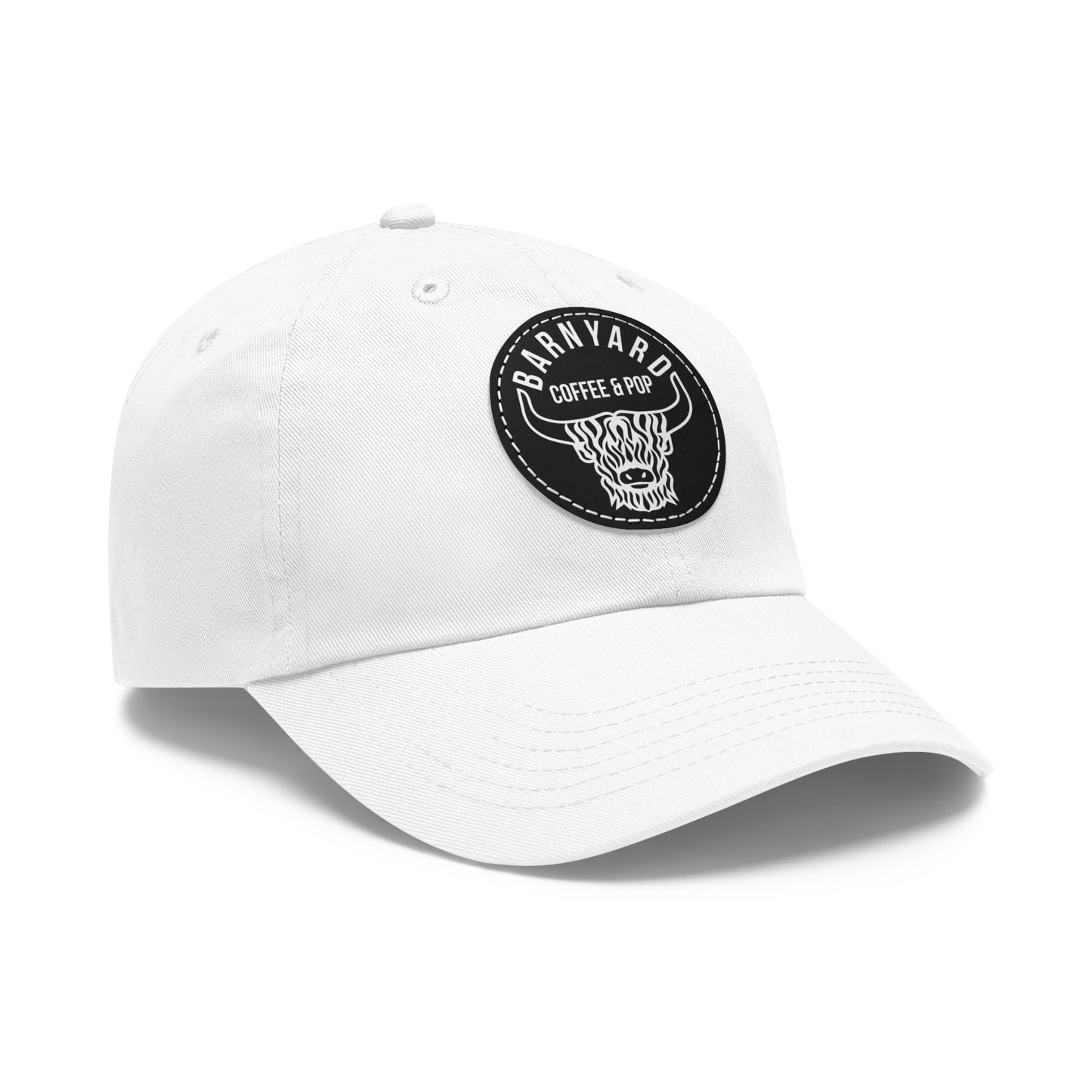 Stylish Dad Hat with Round Leather Patch - Perfect Gift for Coffee Lovers