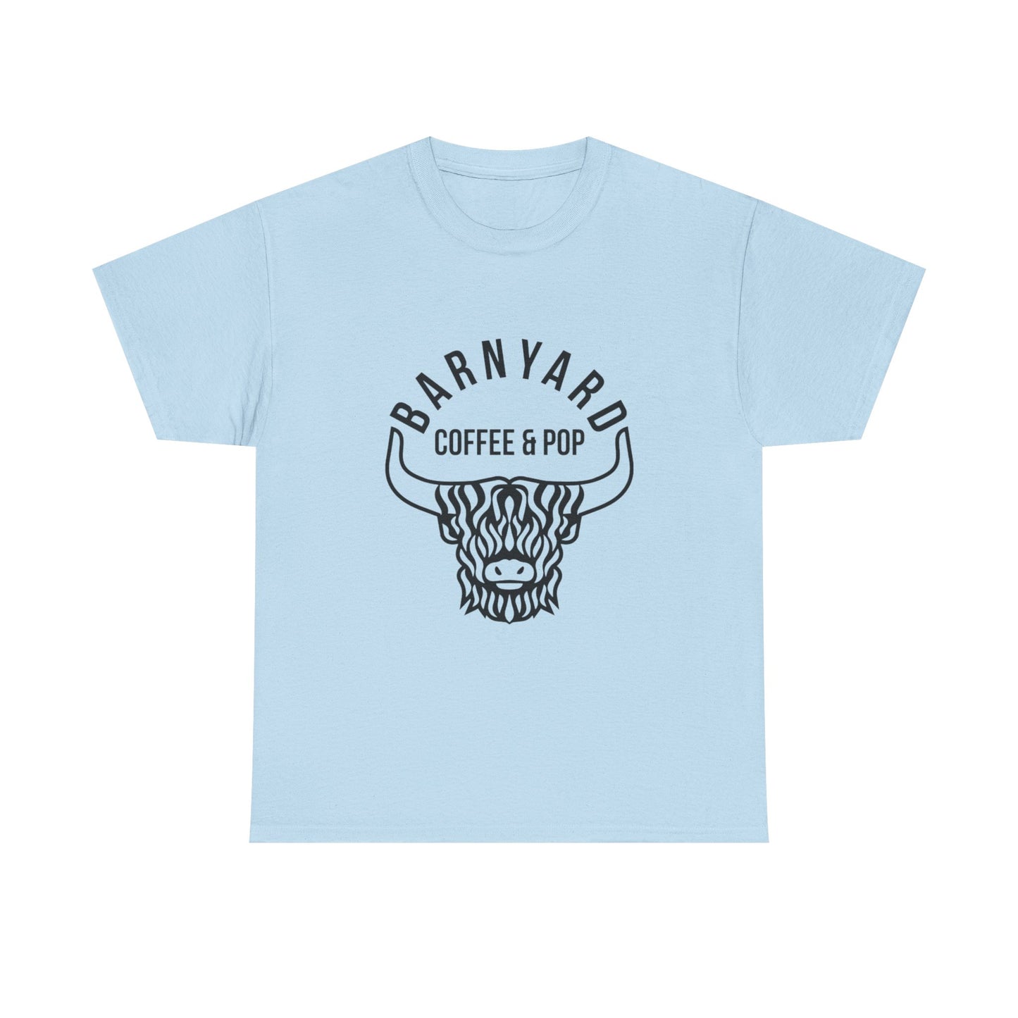 Barnyard Coffee & Pop Unisex Heavy Cotton Tee - Fun & Casual Graphic Tee for Coffee Lovers