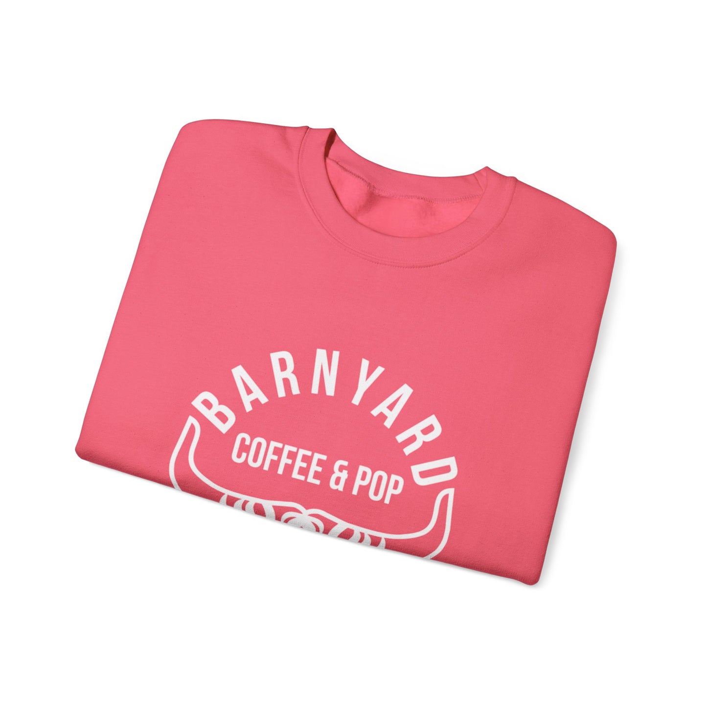 Barnyard Coffee & Pop Crewneck Sweatshirt, Unisex Sweater, Cozy Gift, Farmhouse Style, Casual Wear, Perfect for Fall