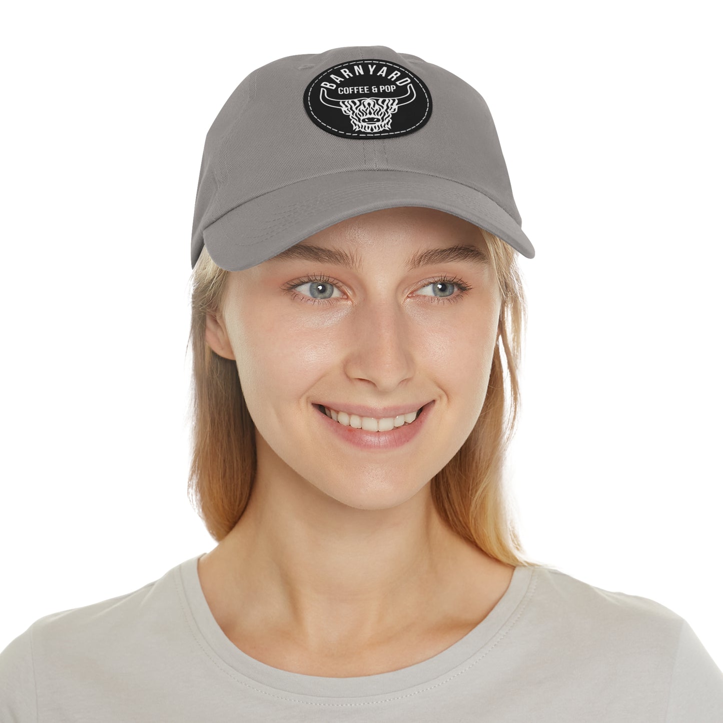 Stylish Dad Hat with Round Leather Patch - Perfect Gift for Coffee Lovers