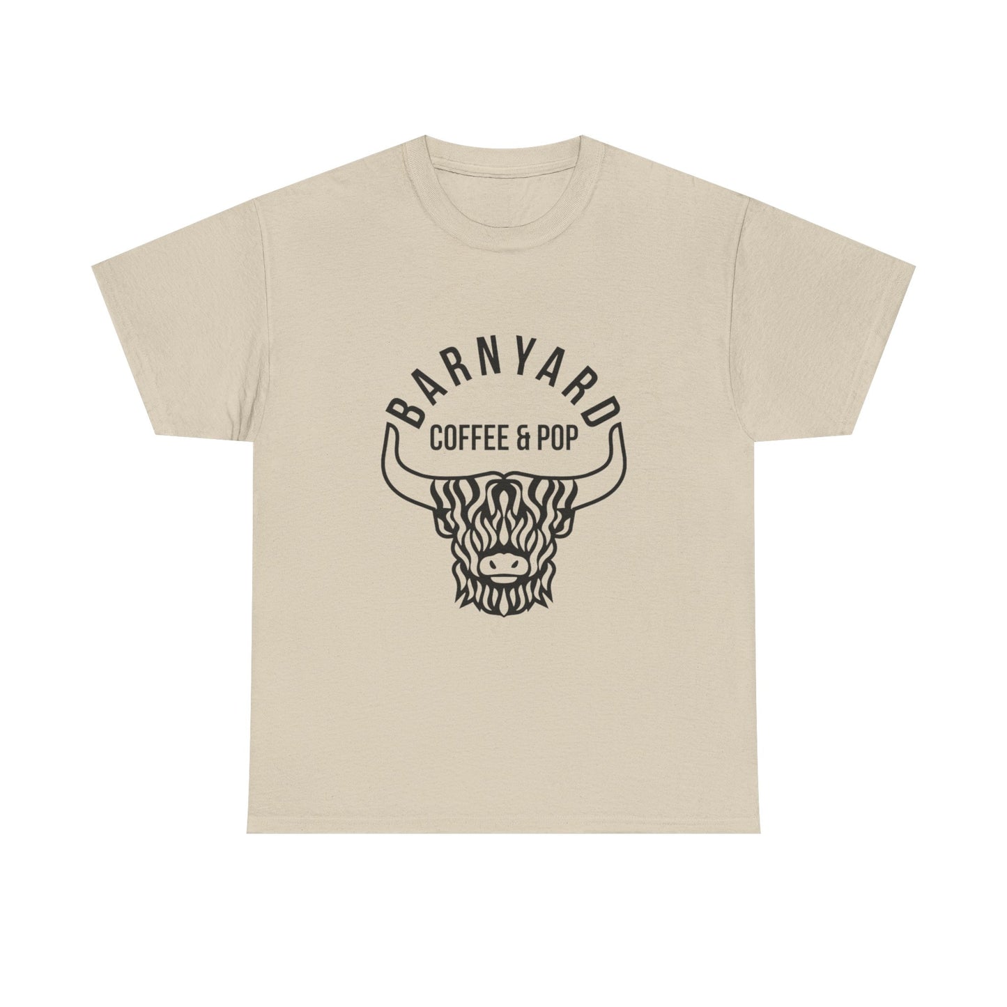 Barnyard Coffee & Pop Unisex Heavy Cotton Tee - Fun & Casual Graphic Tee for Coffee Lovers