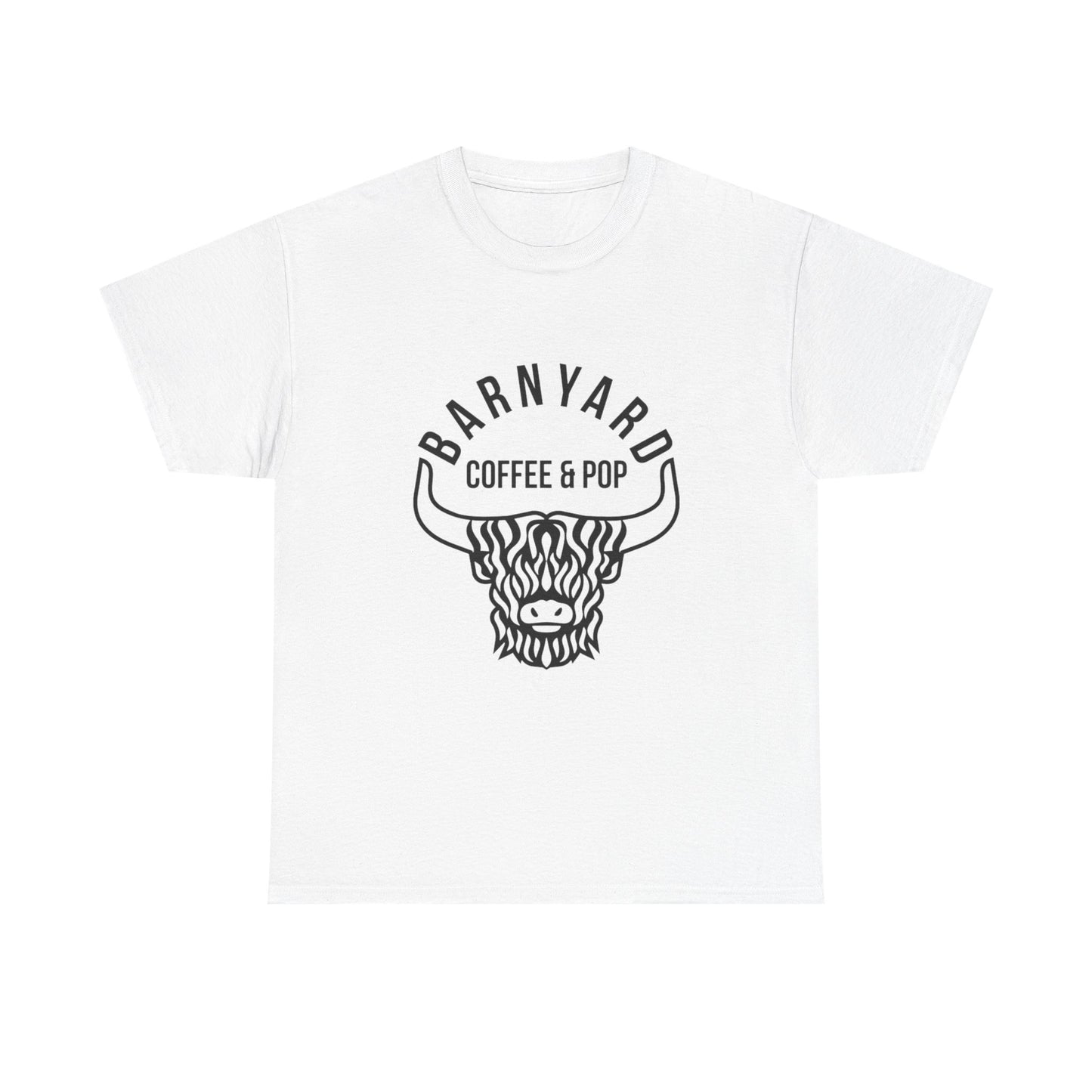Barnyard Coffee & Pop Unisex Heavy Cotton Tee - Fun & Casual Graphic Tee for Coffee Lovers