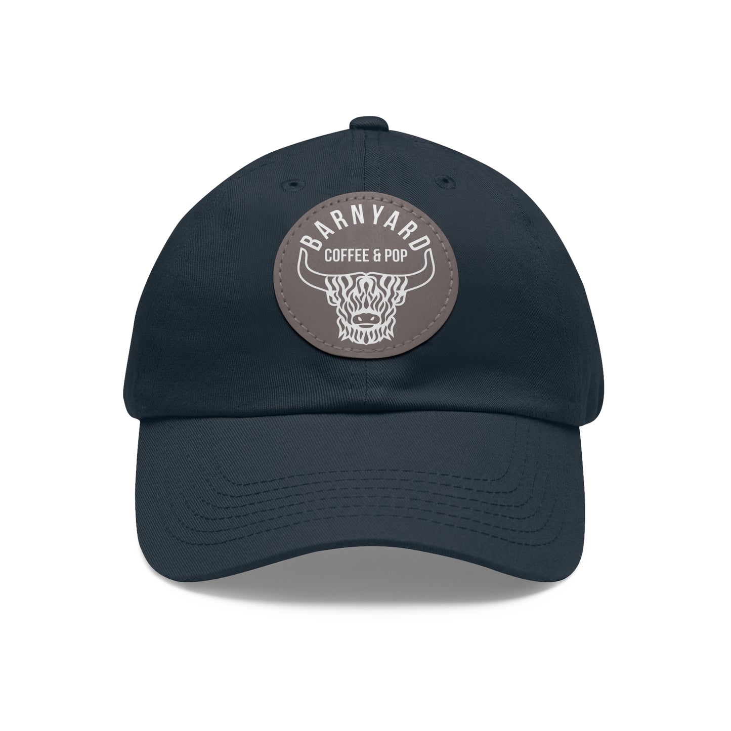 Stylish Dad Hat with Round Leather Patch - Perfect Gift for Coffee Lovers